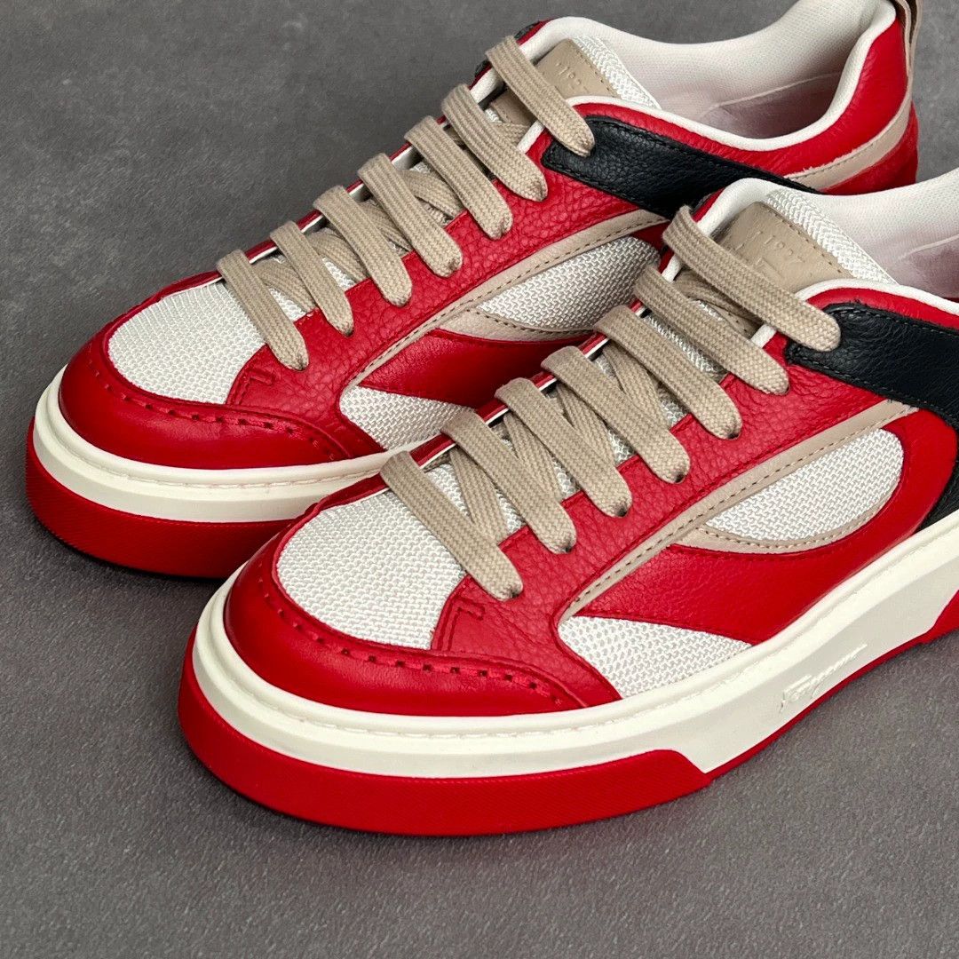 Salvatore Ferragamo SF colorblock leather lace-up casual shoes Size US 8 / EU 41 - 4 Thumbnail