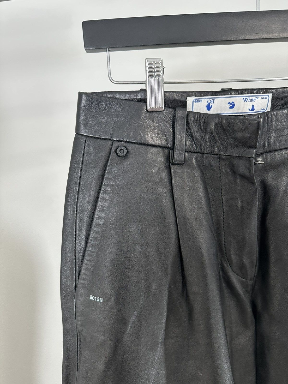 Off-White OFF WHITE LEATHER PANTS Size 25" / US 0 / IT 36 - 8 Thumbnail