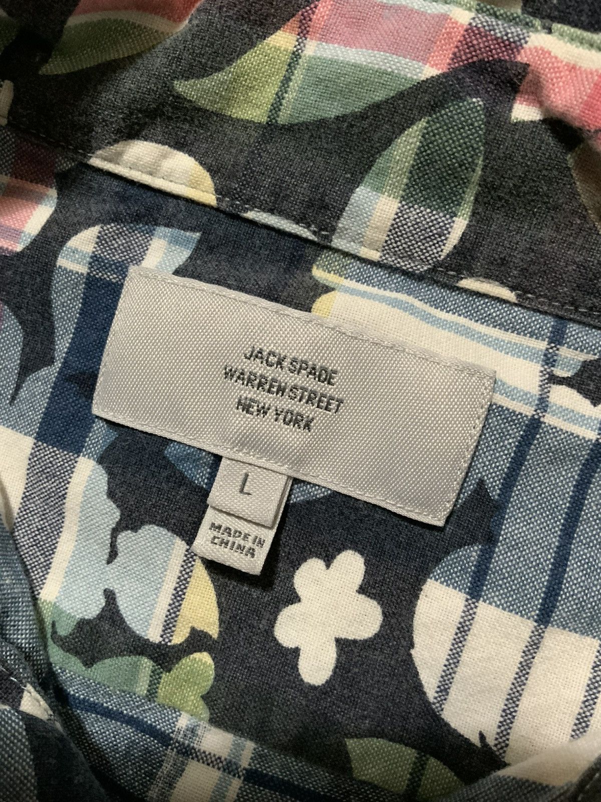 Jack Spade Jack Spade New York Plaid Hawaiian Floral S/S Button Shirt Size US L / EU 52-54 / 3 - 5 Thumbnail