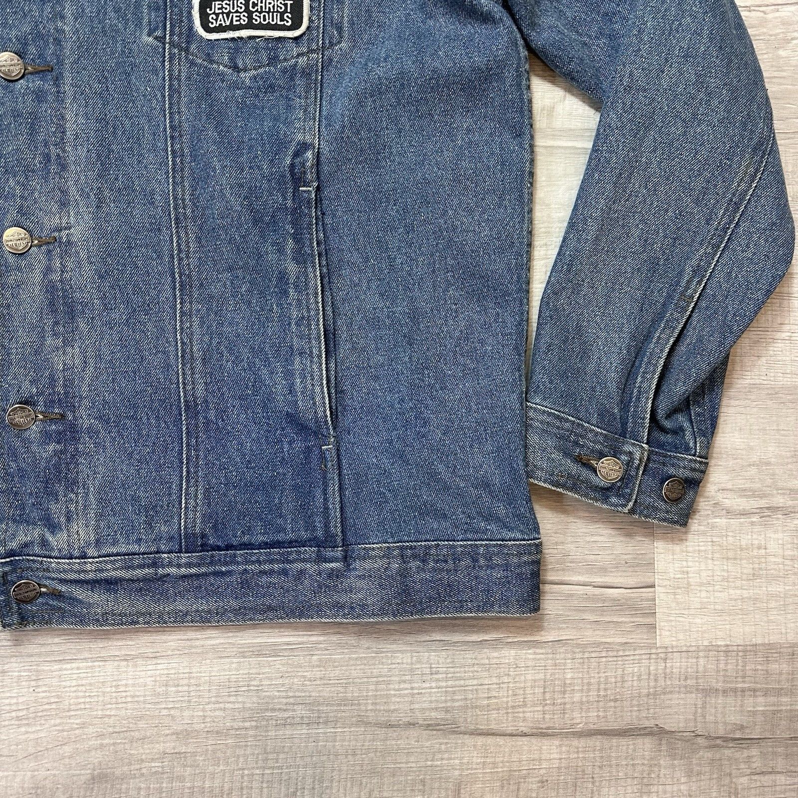 Harley Davidson VTG Harley Davidson Denim Button Up Jacket Mens V Twin Power Size US XL / EU 56 / 4 - 3 Thumbnail