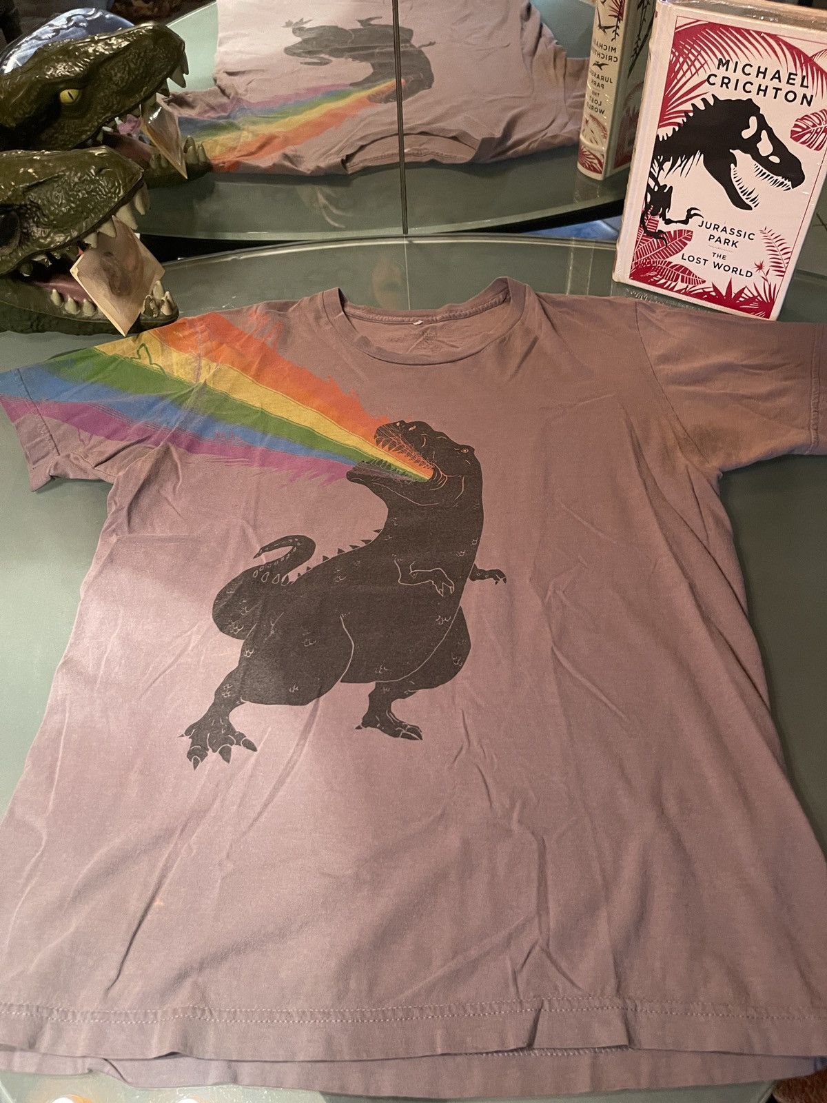 Threadless DINO PRIDE! Technicolour Rex T-Shirt/Threadless Size US M / EU 48-50 / 2 - 5 Thumbnail