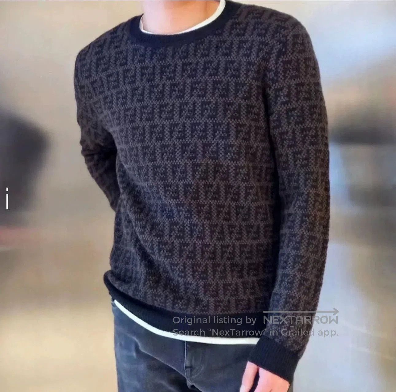 Fendi fendi ss22 logo knit sweater for men. Size US S / EU 44-46 / 1 - 1 Thumbnail
