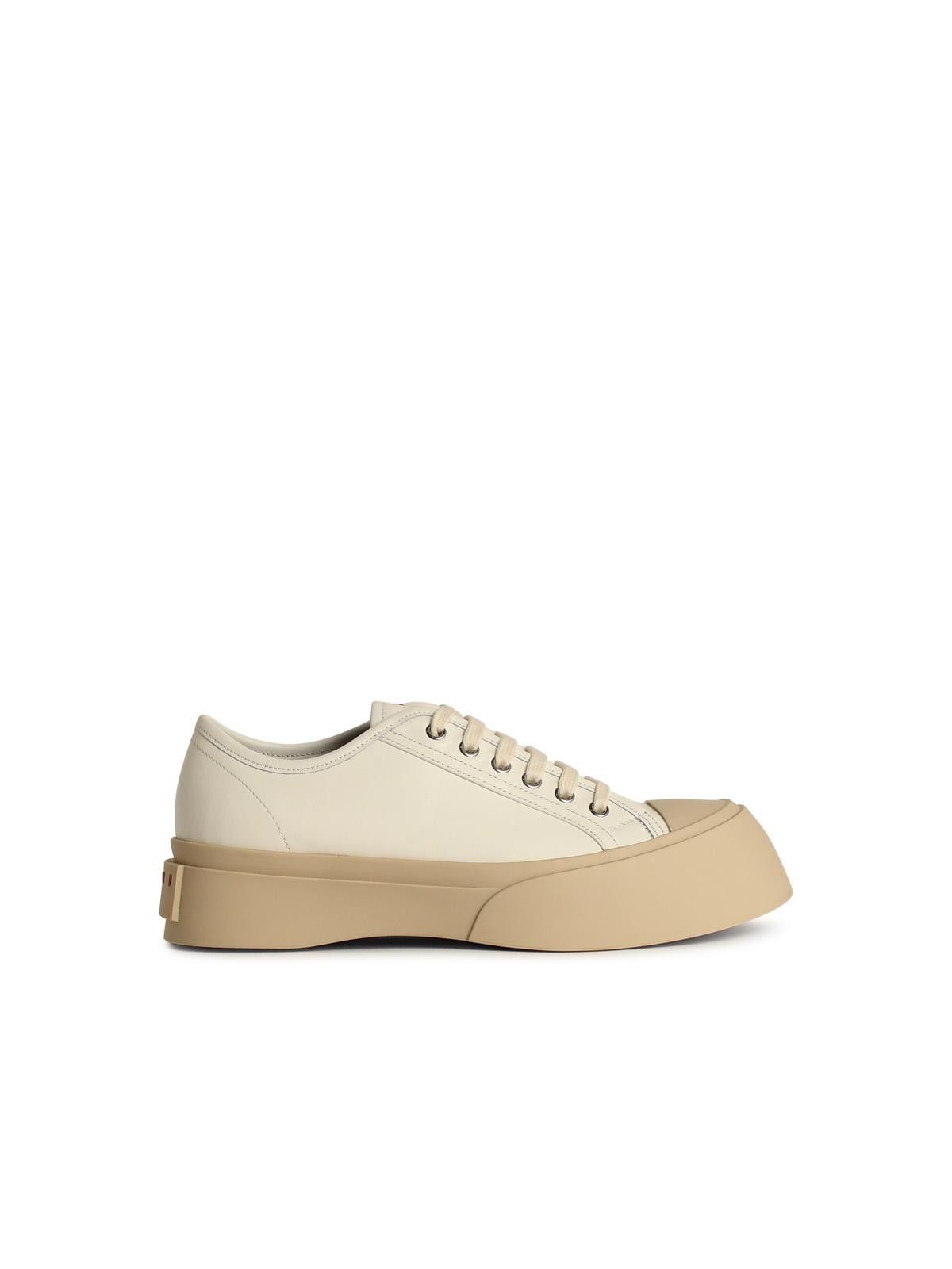 Marni MARNI White Leather Sneakers Size US 7 / EU 40 - 1 Thumbnail
