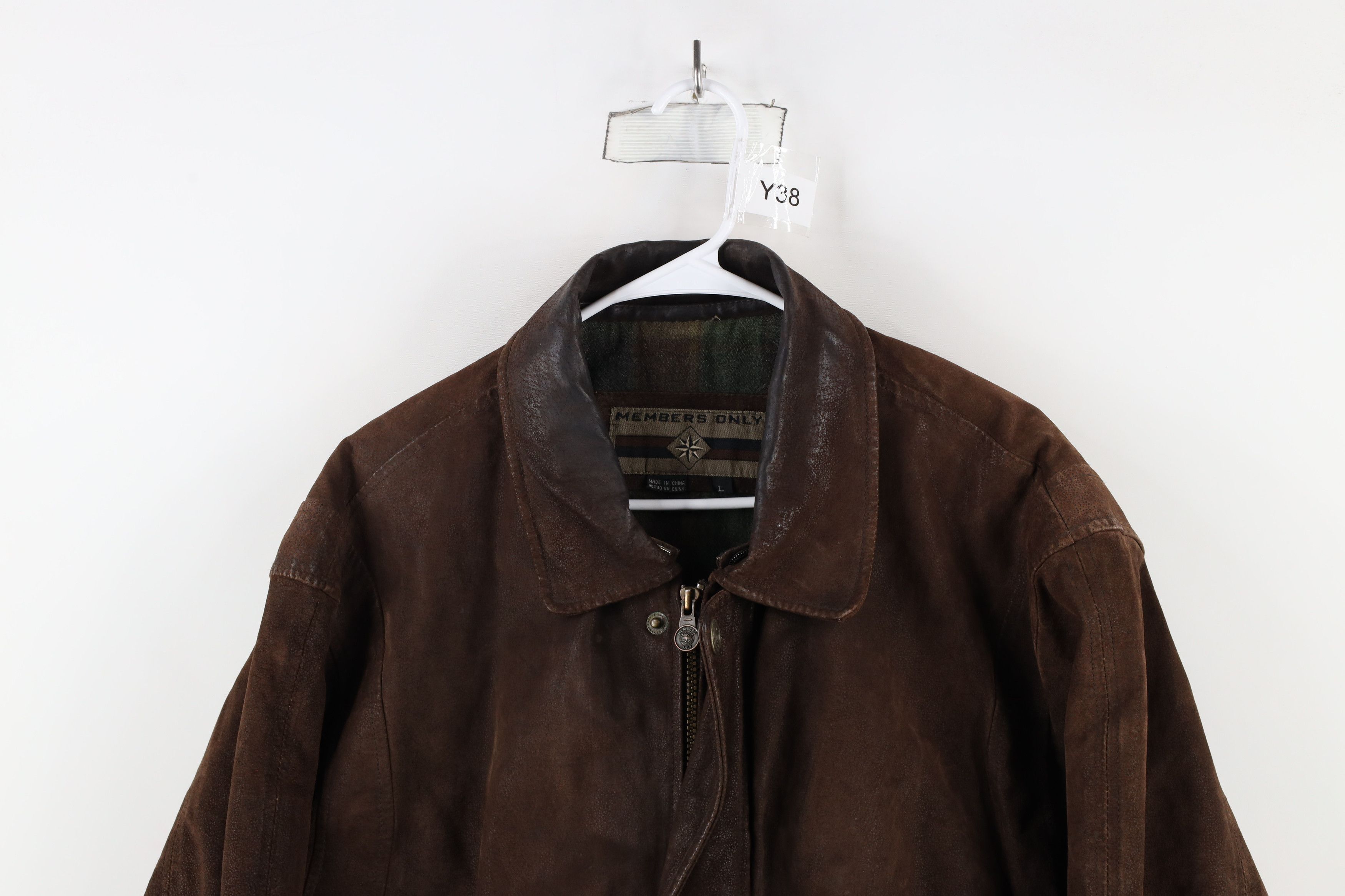 Members Only × Vintage Vintage 90s Members Only Lined Suede Leather Bomber Jacket Size US L / EU 52-54 / 3 - 2 Thumbnail