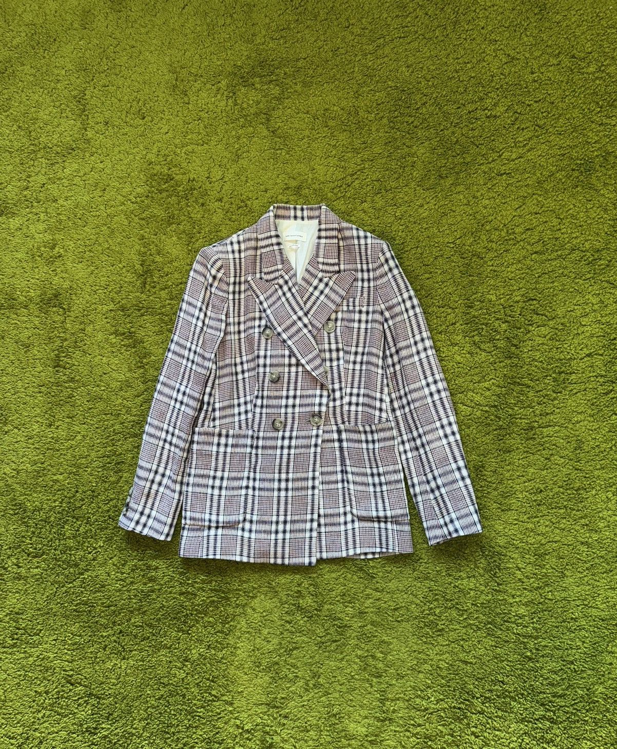 Designer × Isabel Marant × Isabel Marant Etoile Isabel Marant 100% linen double breasted checkered blazer Size M / US 6-8 / IT 42-44 - 1 Thumbnail