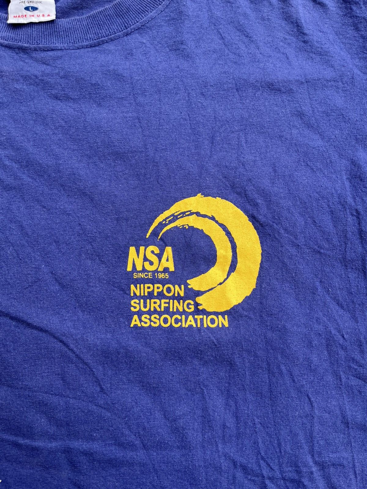 Vintage Rare Vtg Nippon Surfing association x 45th event promo tee Size US L / EU 52-54 / 3 - 4 Thumbnail