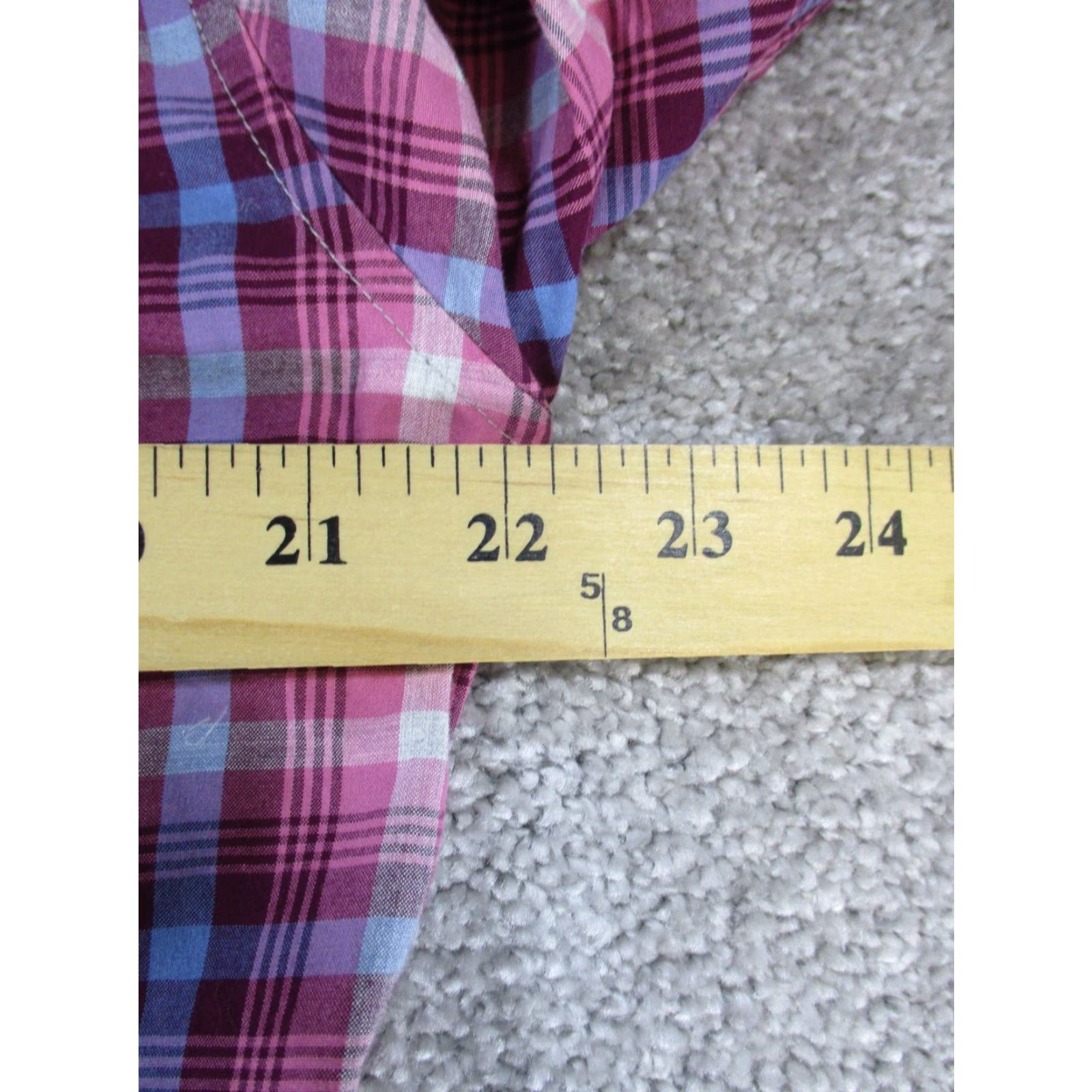 Bonobos Bonobos Shirt Mens Medium Burgundy Plaid Cotton Button-Up Regular Sleeve Long - Button-Down Collared Size US M / EU 48-50 / 2 - 7 Thumbnail