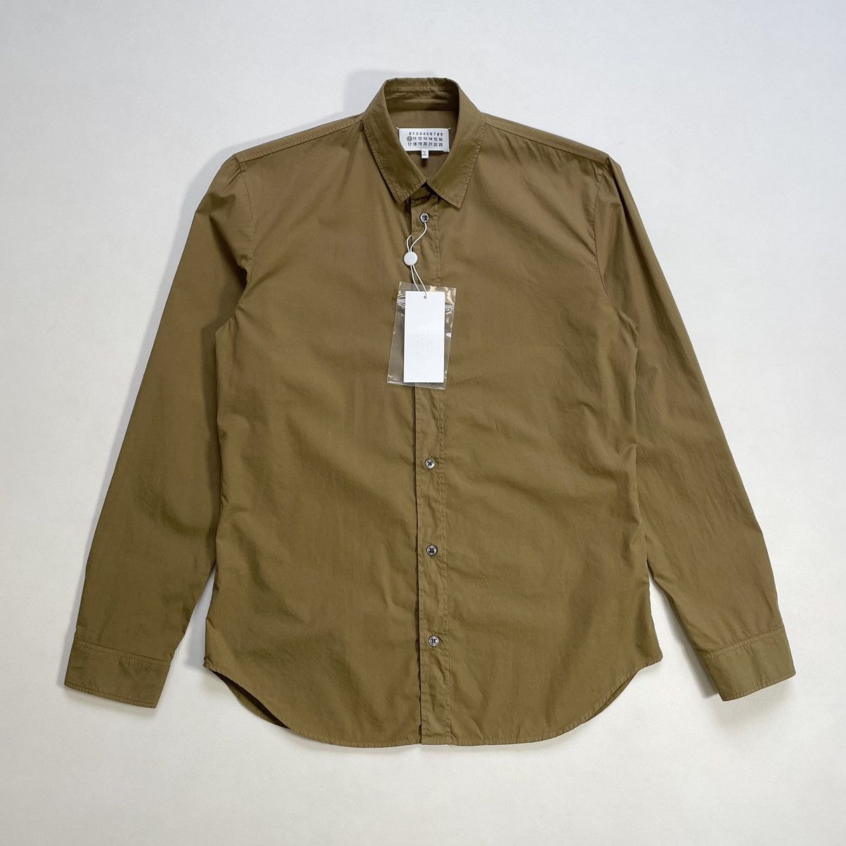 Maison Margiela A/W 17 ‘Olive Shimmer’ Cotton Shirt Size US M / EU 48-50 / 2 - 1 Thumbnail