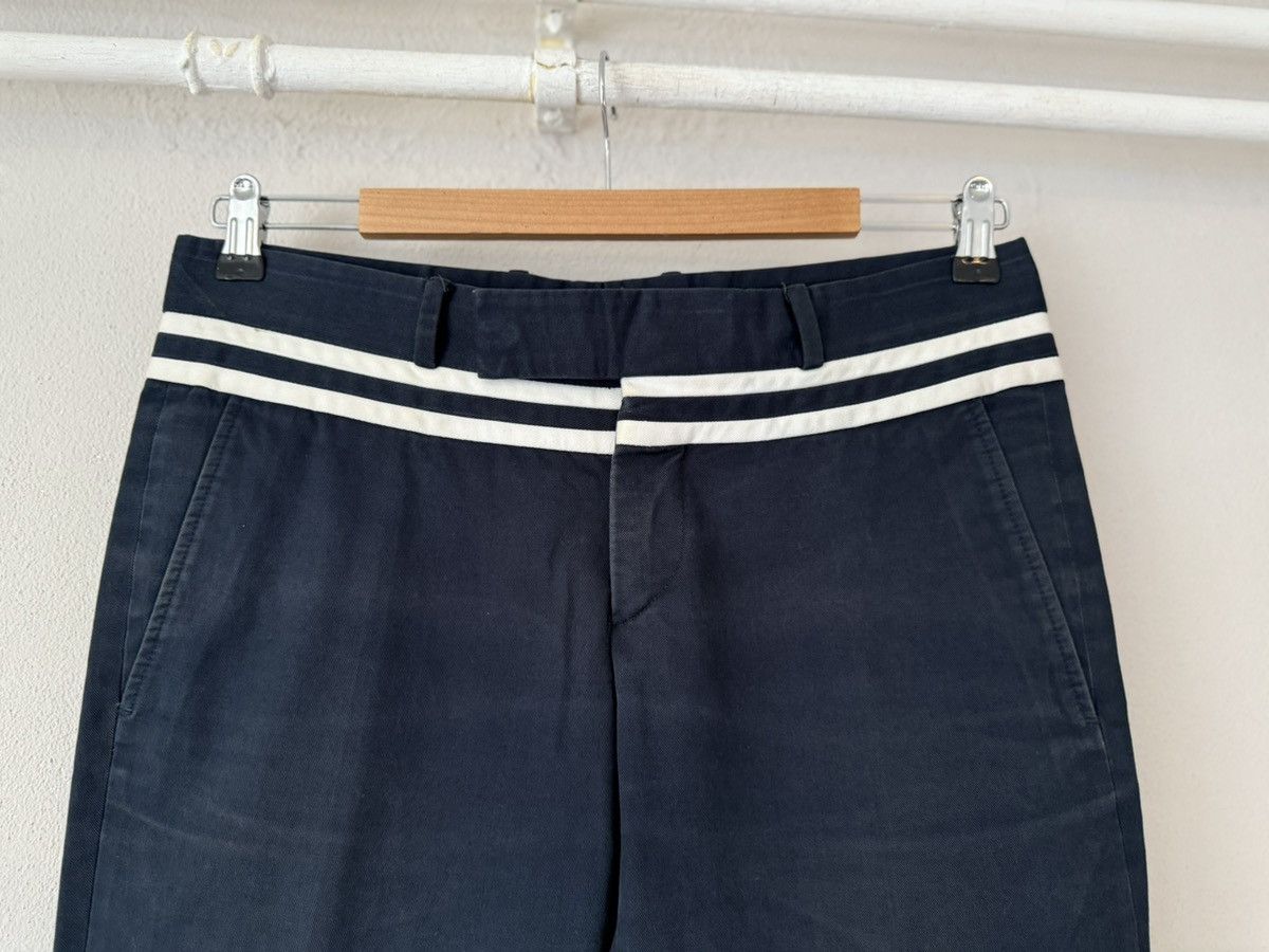 Gucci Navy Cotton Trousers with White Waistband Stripes Size US 30 / EU 46 - 3 Thumbnail