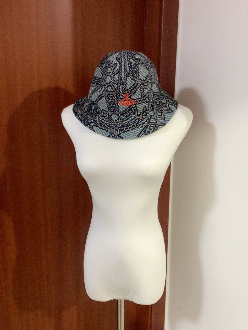 Vivienne Westwood Vivienne Westwood Blue striped Saturn logo fisherman's hat Size ONE SIZE - 1 Thumbnail