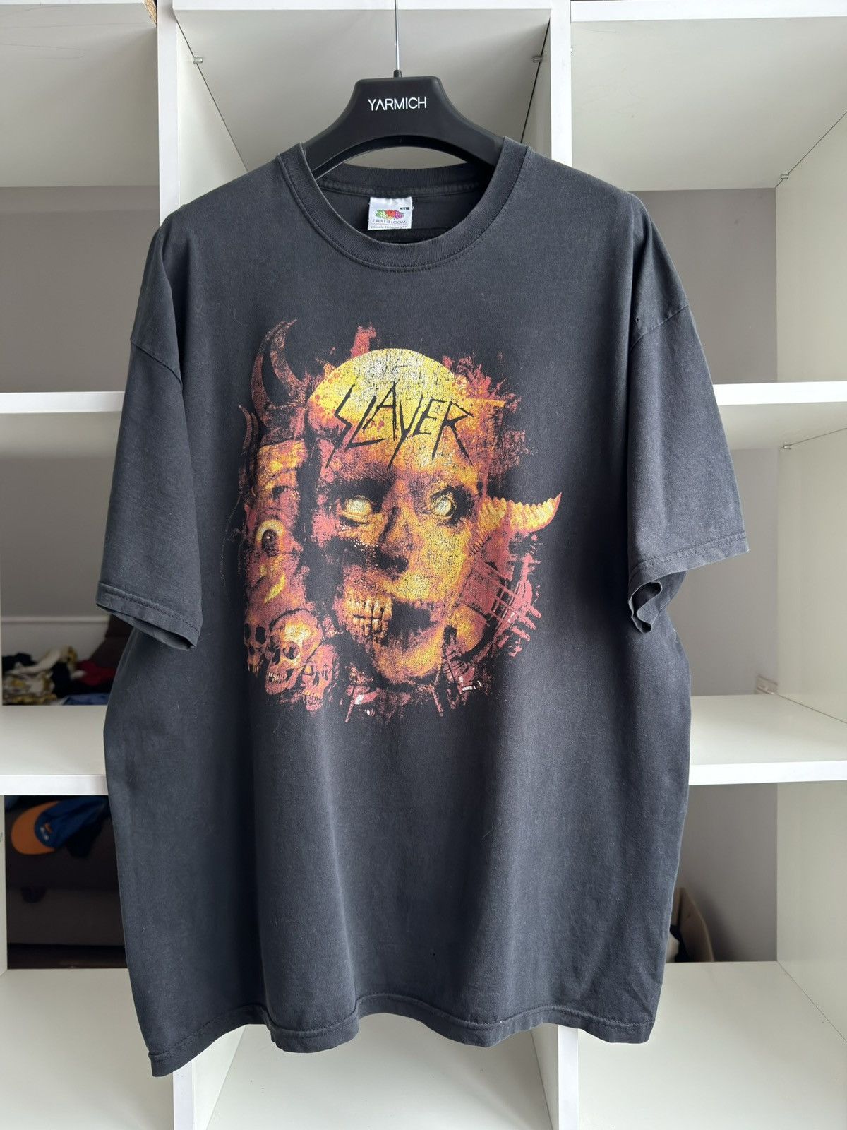 Band Tees Vintage 2003 SLAYER BURNING SKULL BAND TEE Size US XL / EU 56 / 4 - 3 Thumbnail