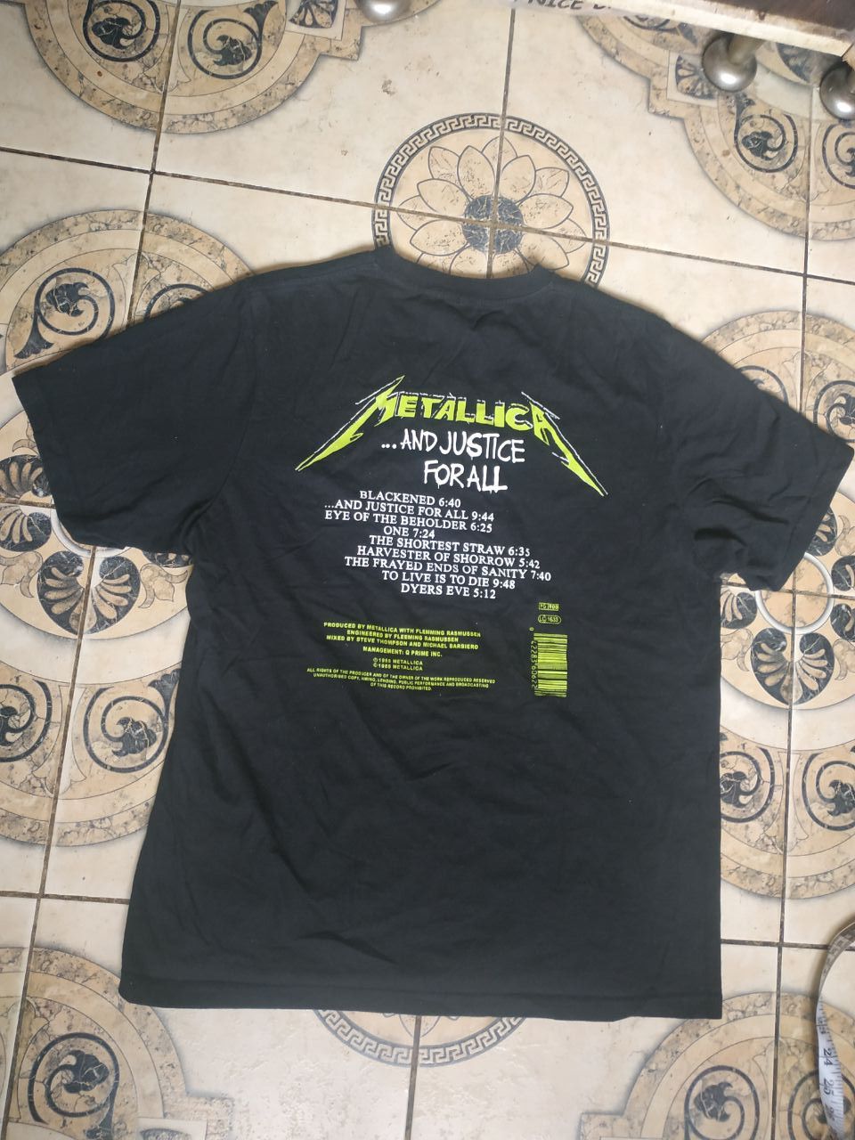 Vintage Metallica And Justice For All T-Shirt L Double Sided Track Size US L / EU 52-54 / 3 - 7 Thumbnail