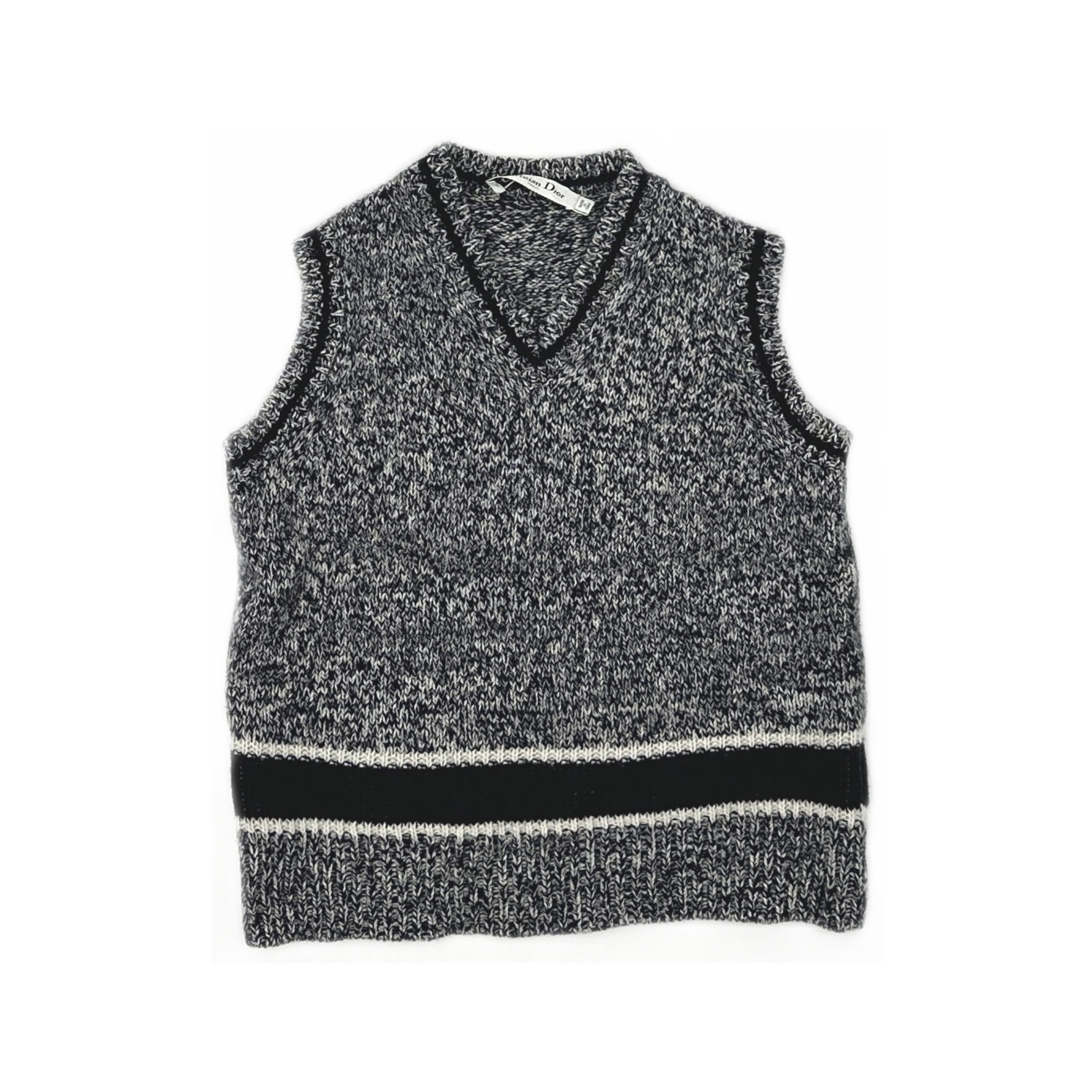 Dior Dior Logo Striped Knit Sweater Vest Size 34 Size XS / US 0-2 / IT 36-38 - 1 Thumbnail