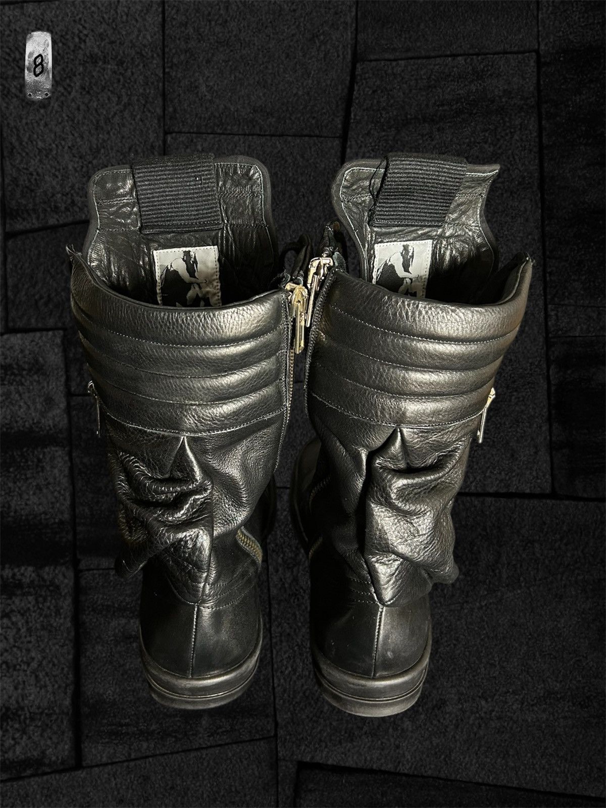 Rick Owens Rick Owens all black leather Cargobasket Size US 10 / EU 43 - 5 Thumbnail