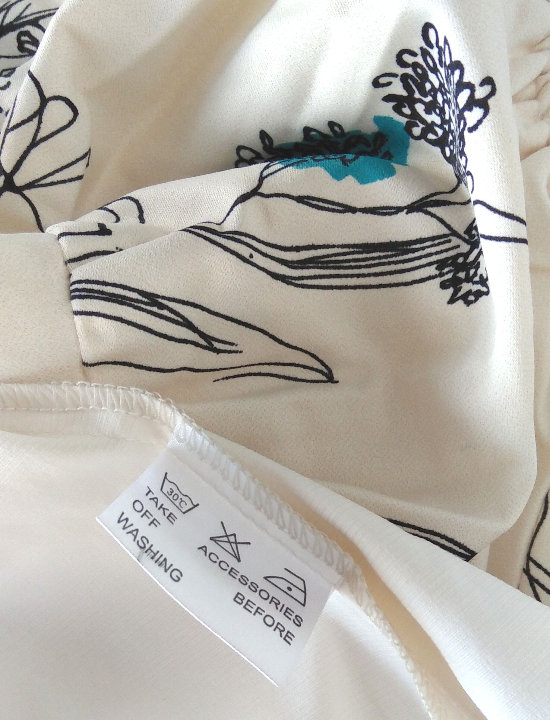 Other Elegant top off shoulder ivory & floral print Size M / US 6-8 / IT 42-44 - 8 Thumbnail
