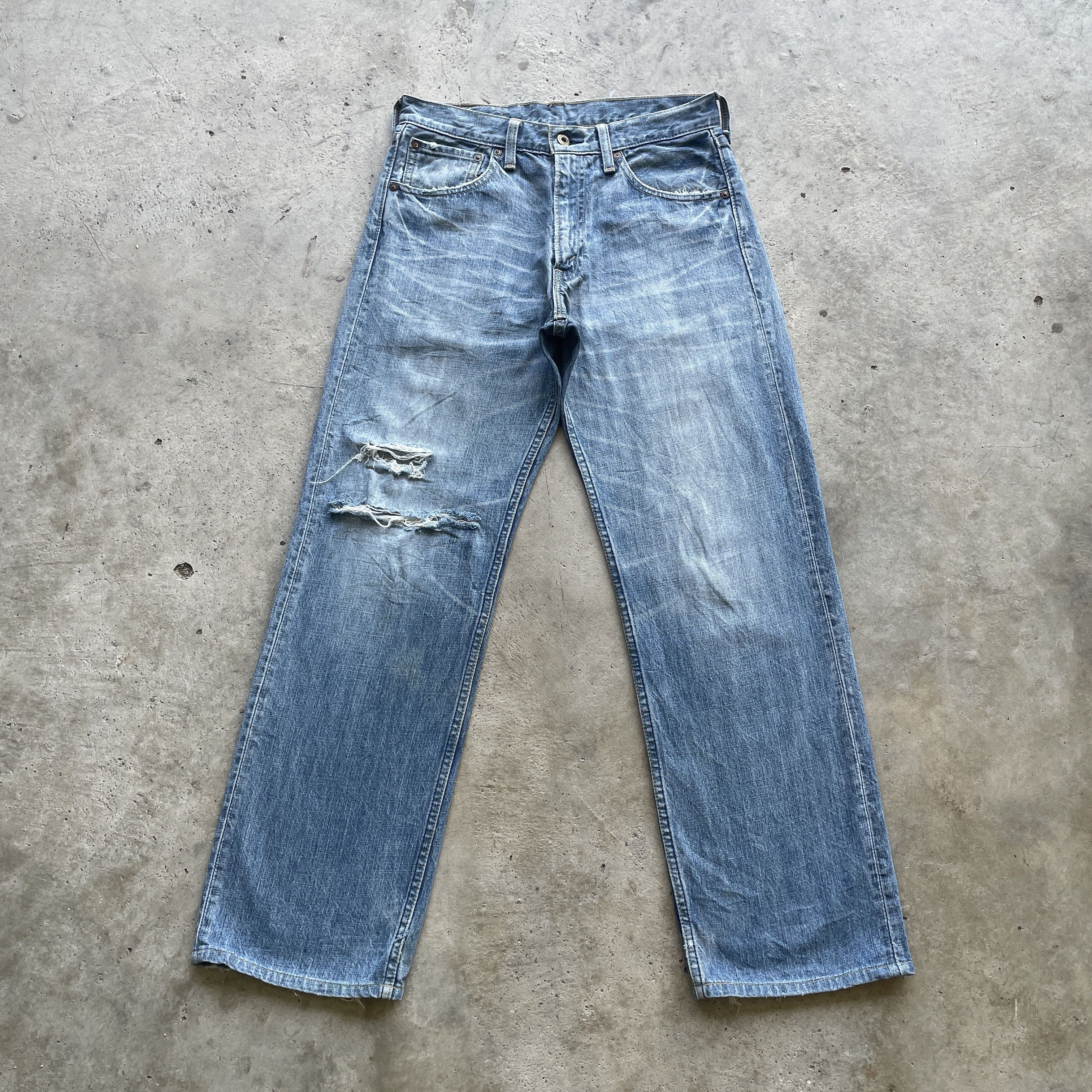 Levi's Vintage Clothing VINTAGE LEVI’S 503 DISTRESSED FADED DENIM JEANS PANTS W30 Size US 30 / EU 46 - 2 Thumbnail