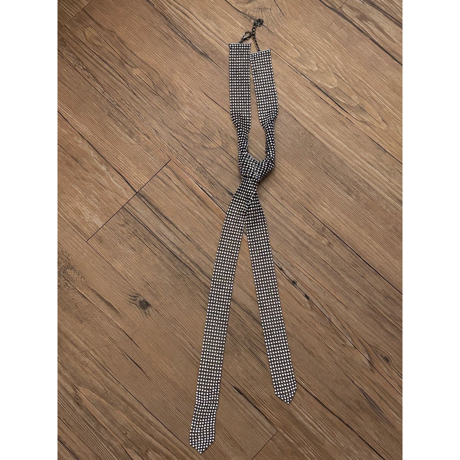 Zara Nwt- Zara RHINESTONE NECKTIE NECKLACE Size ONE SIZE - 2 Thumbnail