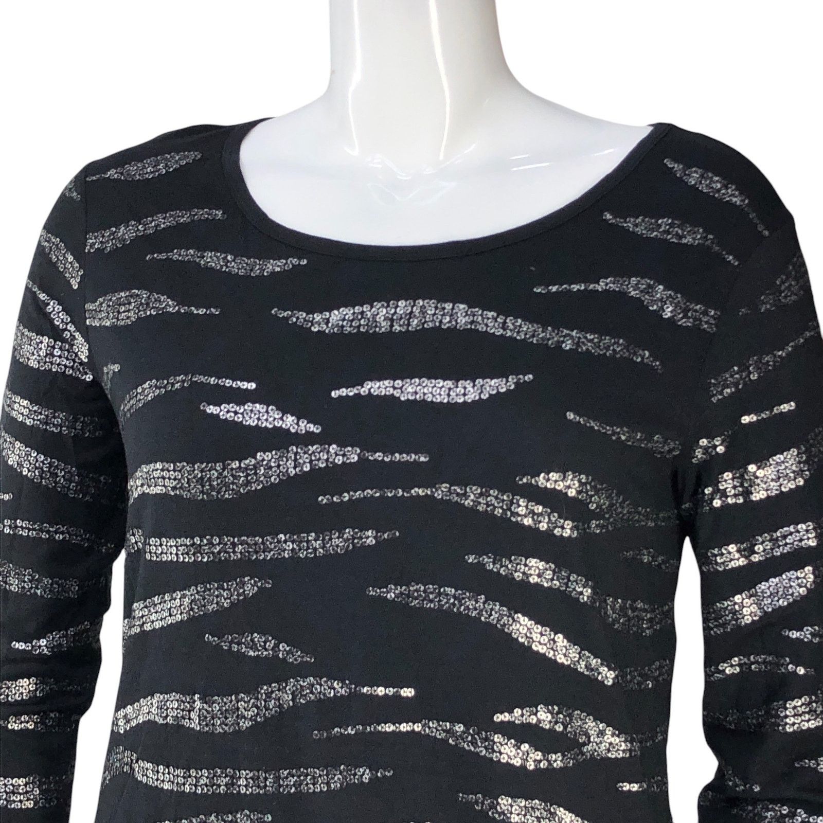 Vass Joan Vass Size 2 US 12/14 Tunic Top Animal Pattern Sequin Size XL / US 12-14 / IT 48-50 - 2 Thumbnail