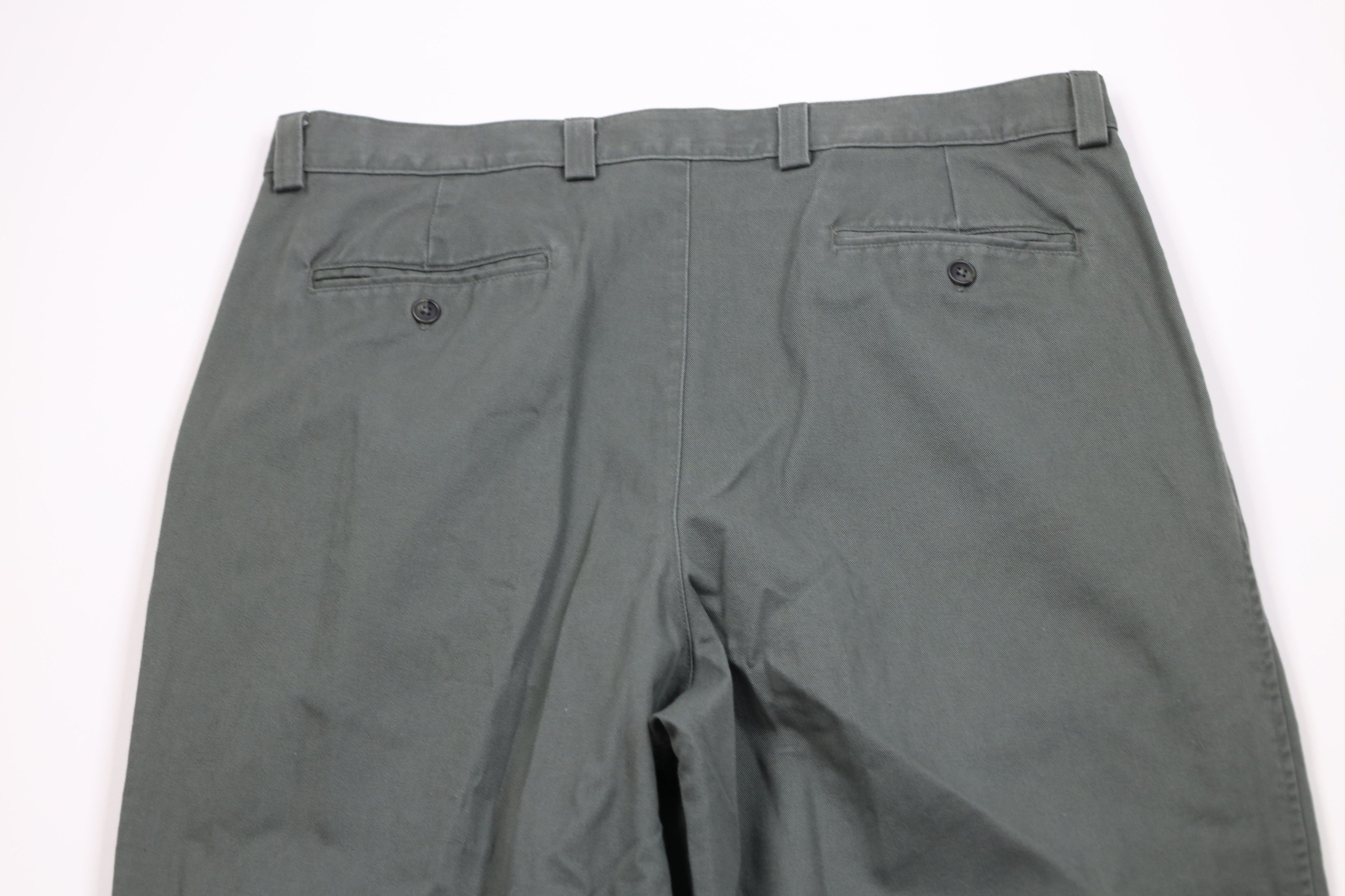 Gap Vintage 90s Gap Fit Wide Leg Chino Pants Green Cotton Size US 38 / EU 54 - 10 Thumbnail