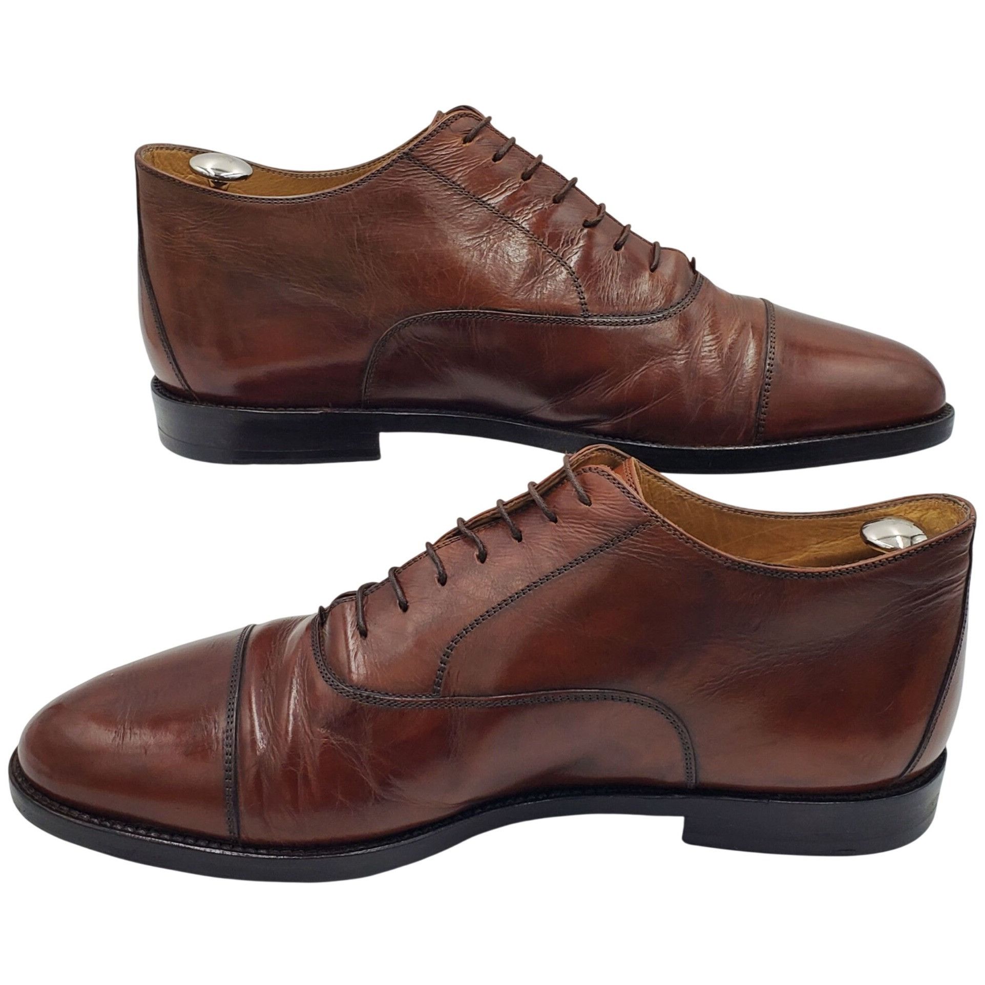 Cole Haan Italy Bragano Cole Haan Men's size 11.5 brown leather cap to Size US 11.5 / EU 44-45 - 12 Thumbnail