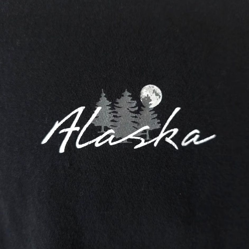 Prince Princess Alaska T Shirt Mens Large Black Wolf Howling Graphic Tee Travel Cruise Souvenir 2010s Mens Size US L / EU 52-54 / 3 - 3 Thumbnail