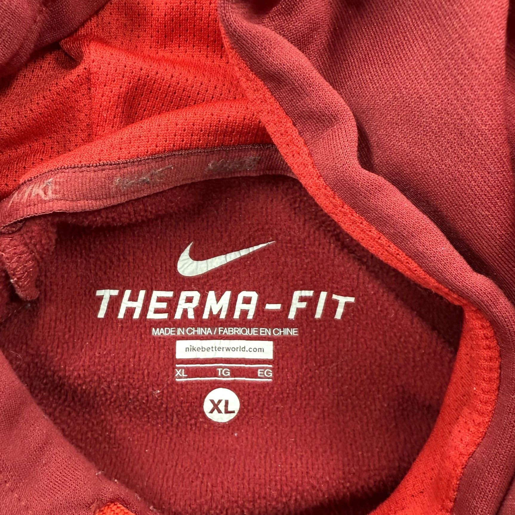 Nike Nike Hoodie Mens XL Red Therma-Fit Pullover Sweatshirt Camo Swoosh Logo Athletic Size US XL / EU 56 / 4 - 3 Thumbnail