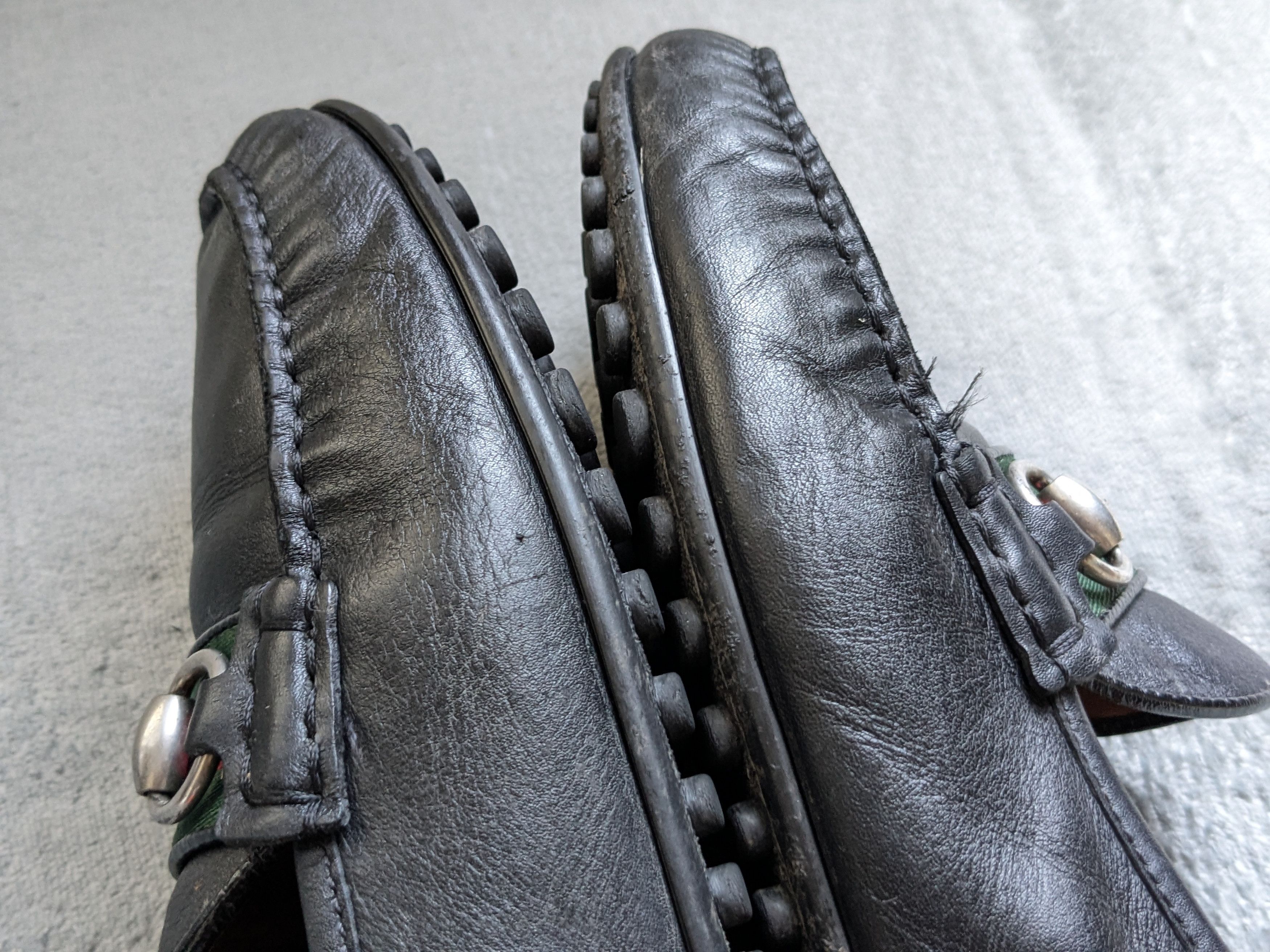 Gucci Gucci Horsebit Driving Loafers Black Leather 9.5 Italy Size US 9.5 / EU 42-43 - 5 Thumbnail