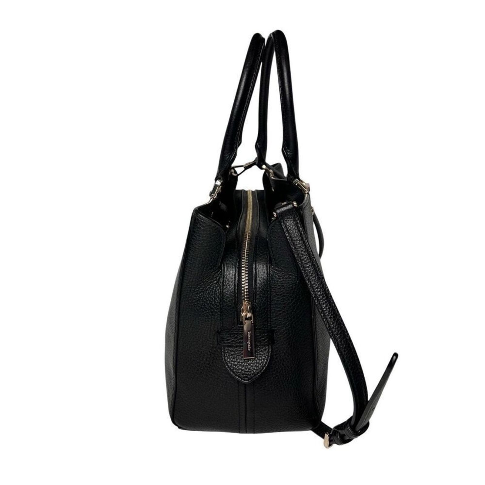 Kate Spade Kate Spade Leila Pebbled Leather Satchel Handbag Black $399 Size ONE SIZE - 5 Thumbnail