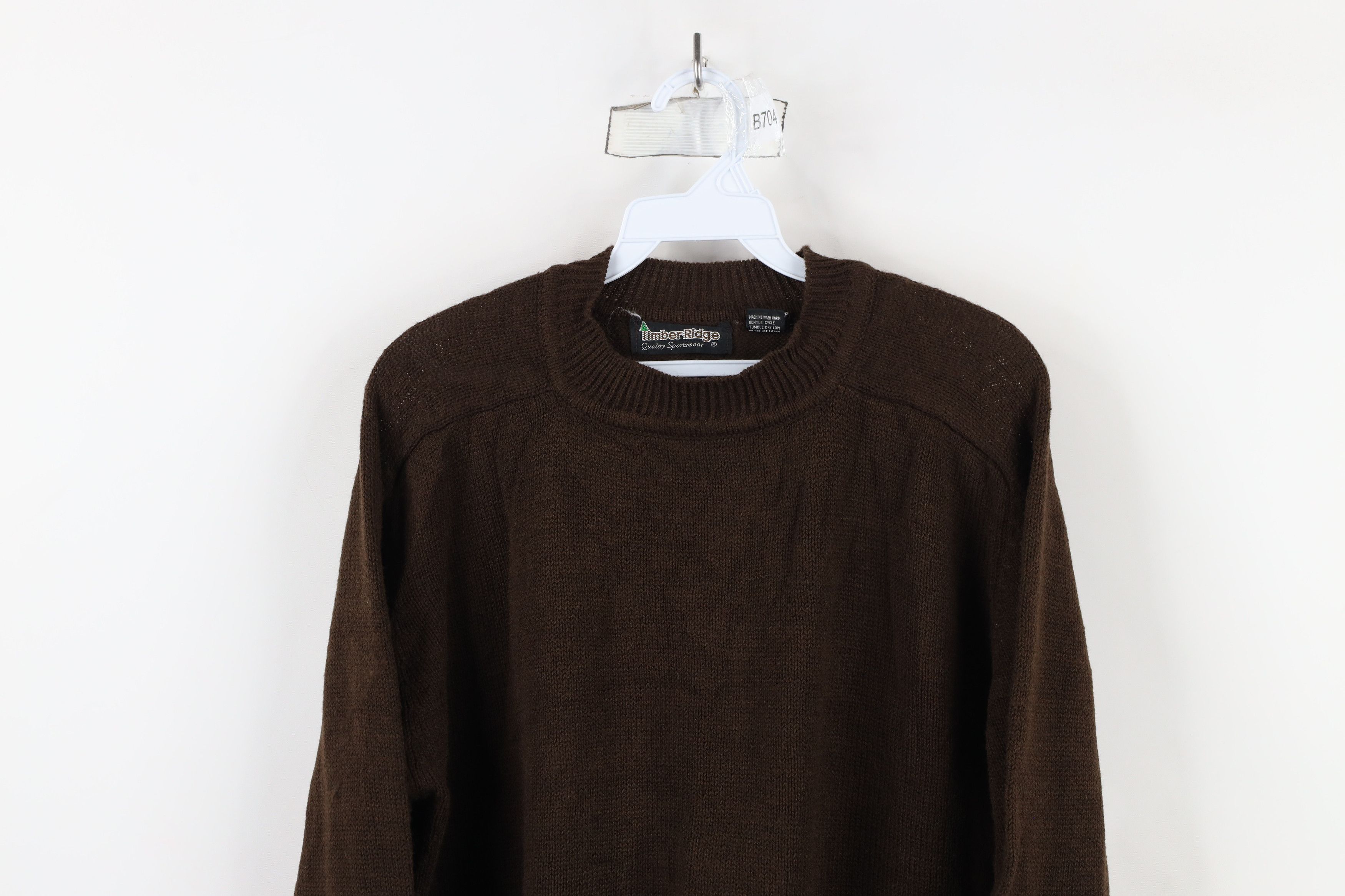 Vintage Vintage 70s Streetwear Blank Thin Knit Sweater Brown Size US M / EU 48-50 / 2 - 2 Thumbnail