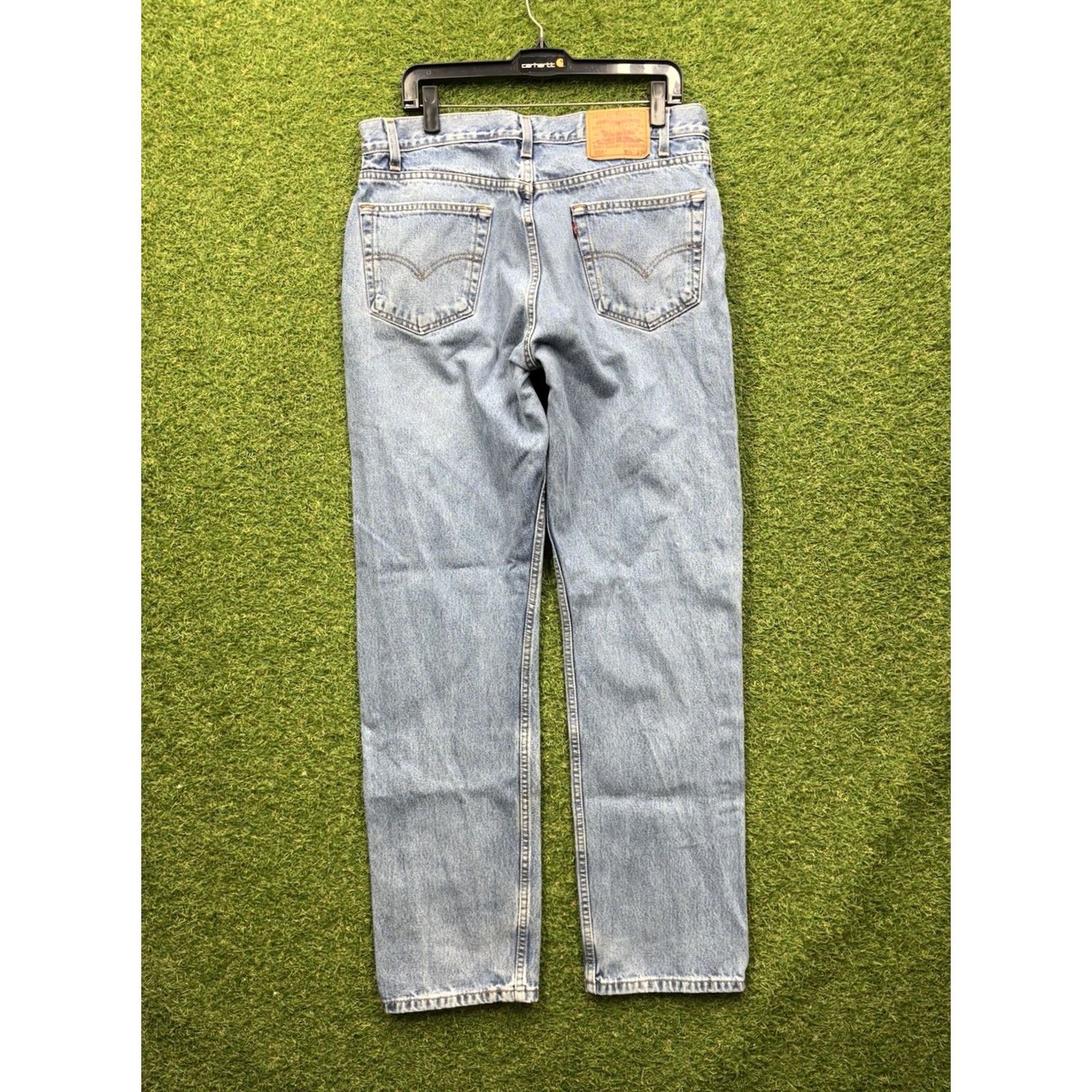 Levi's Levi's 505 Jeans Mens 36x34 Regular Straight Light Wash Denim Casual Vintage Yes Blue Leather Logo 90s Modern Mens Size US 36 / EU 52 - 2 Thumbnail