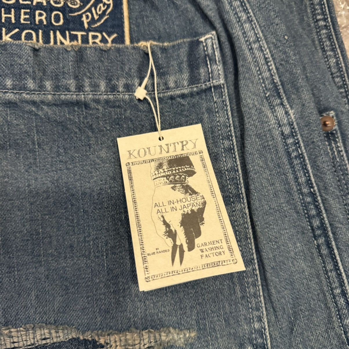 Kapital 14OZ DENIM W-KNEE EASY BAGGY PANTS (DIXIE LUMBER REMAKE) Size US 34 / EU 50 - 14 Thumbnail