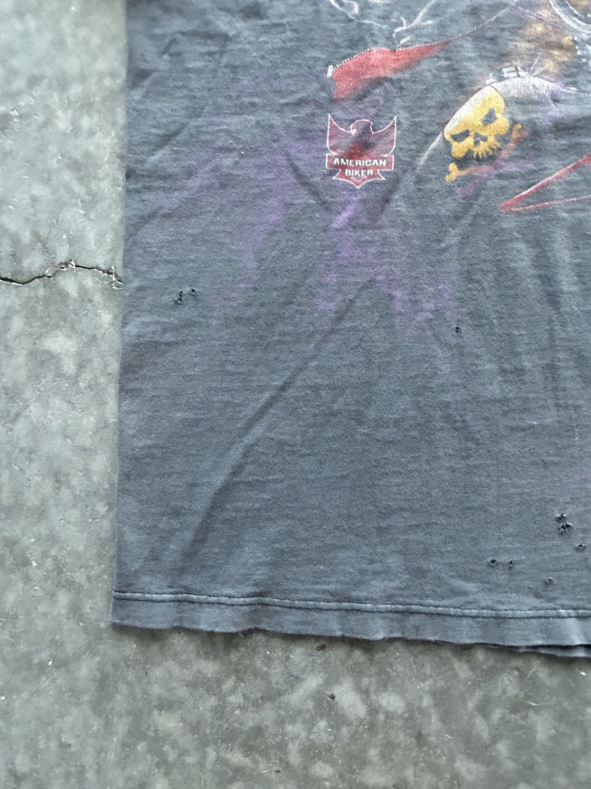 Vintage Vintage 90s 3D Emblem Bad to the Bone Lightning Tee Size US XL / EU 56 / 4 - 3 Thumbnail