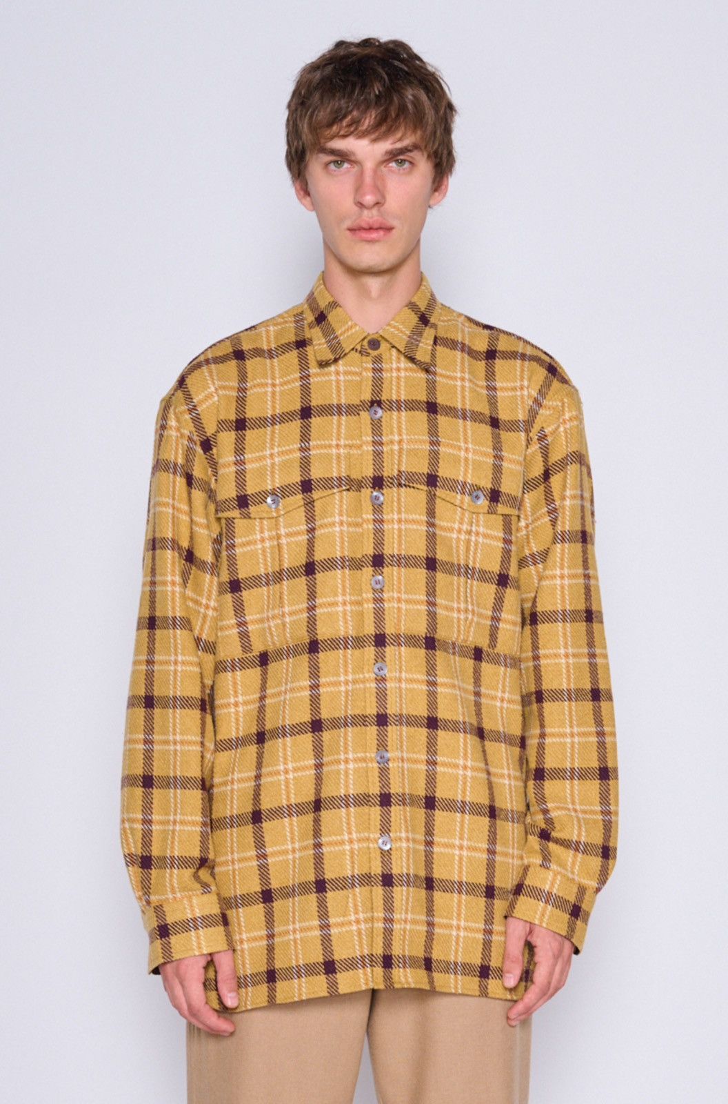 Dries Van Noten Last Size Dries Van Noten Check Cotton Blend Shirt Size US XL / EU 56 / 4 - 1 Thumbnail