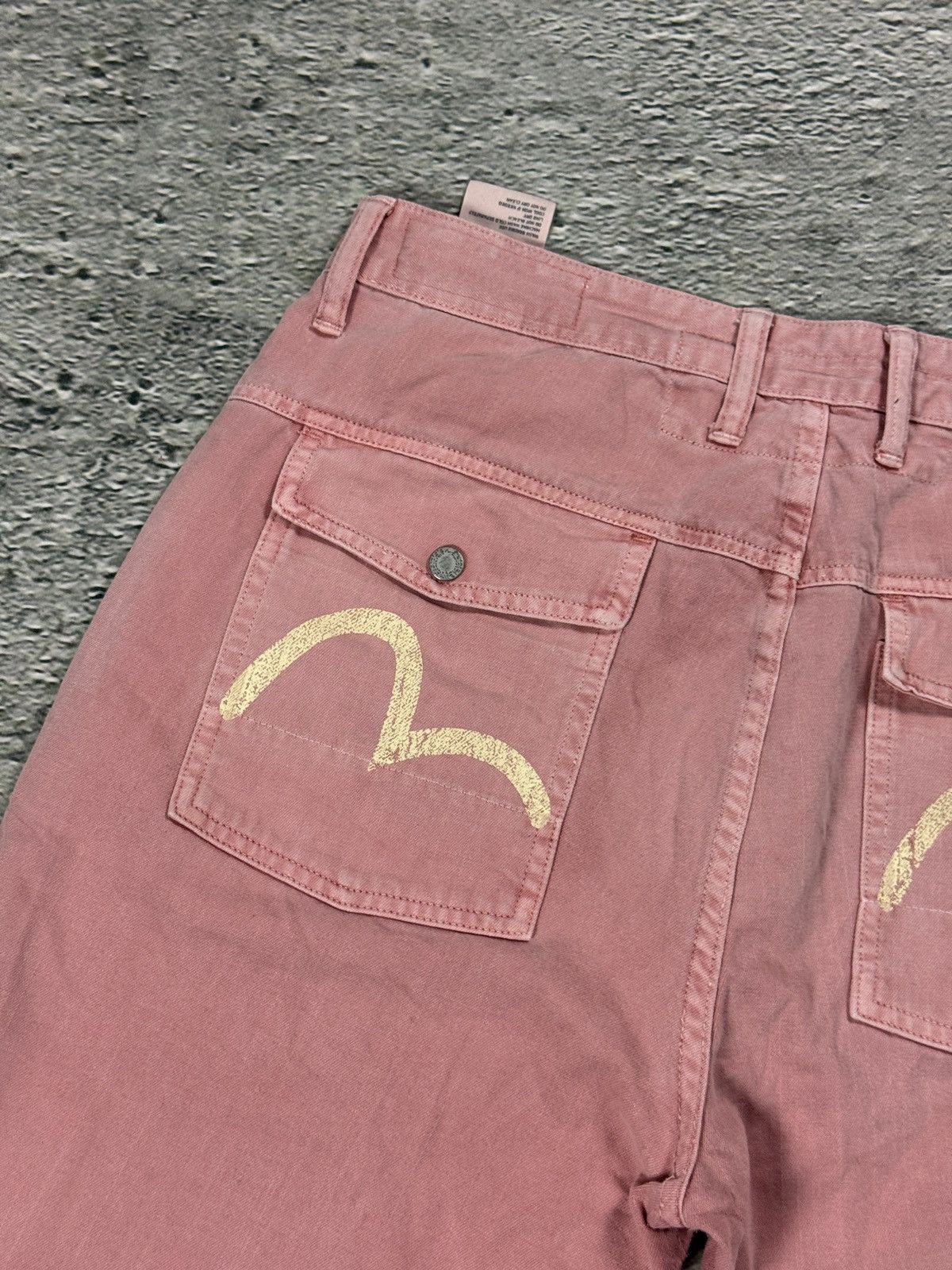 Evisu Evisu jorts pink Y2K shorts denim white seagulls cargo Size US 34 / EU 50 - 2 Thumbnail