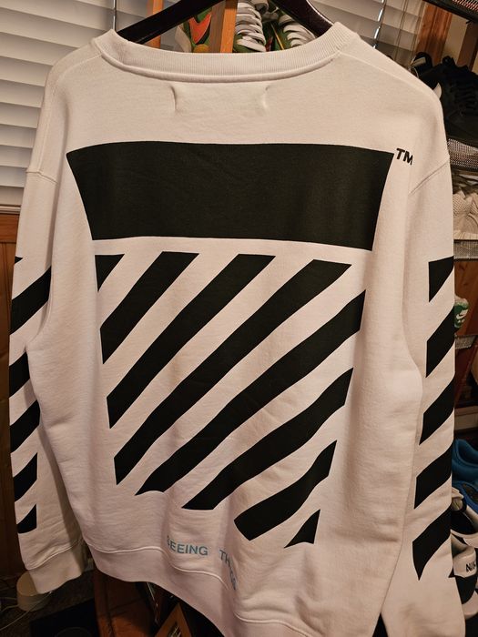 Off white cheap sweater seeing things