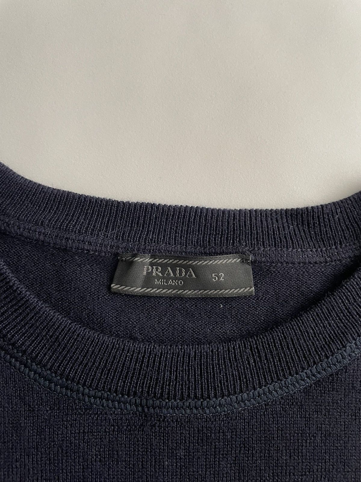 Prada Prada Chest Logo Wool Sweater Size US L / EU 52-54 / 3 - 5 Thumbnail