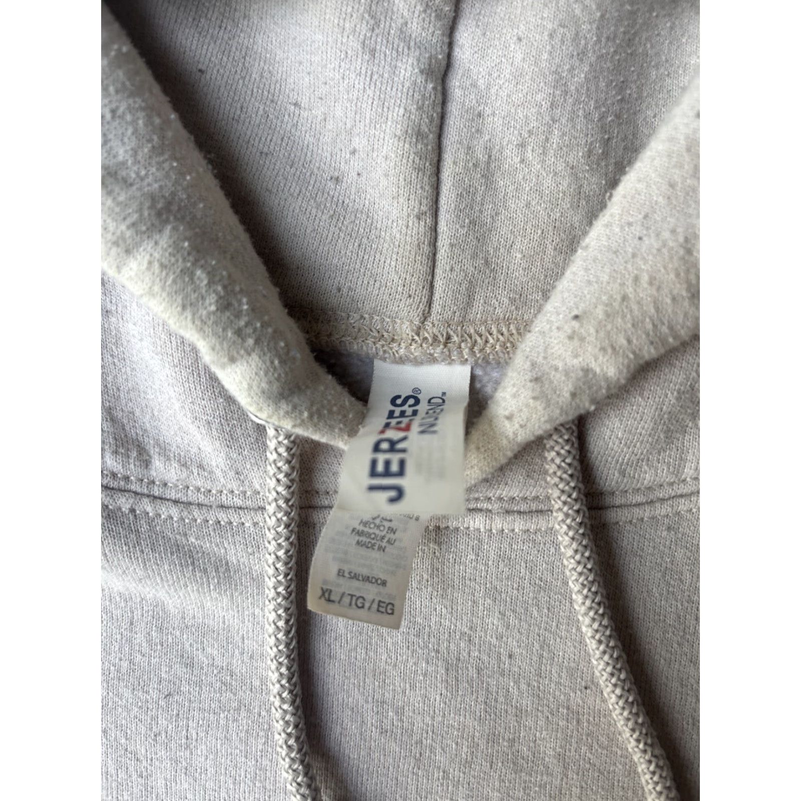 Jerzees VINTAGE Jerzees Hoodie Beige XL Men Pullover Grunge 90s Size US XL / EU 56 / 4 - 2 Thumbnail
