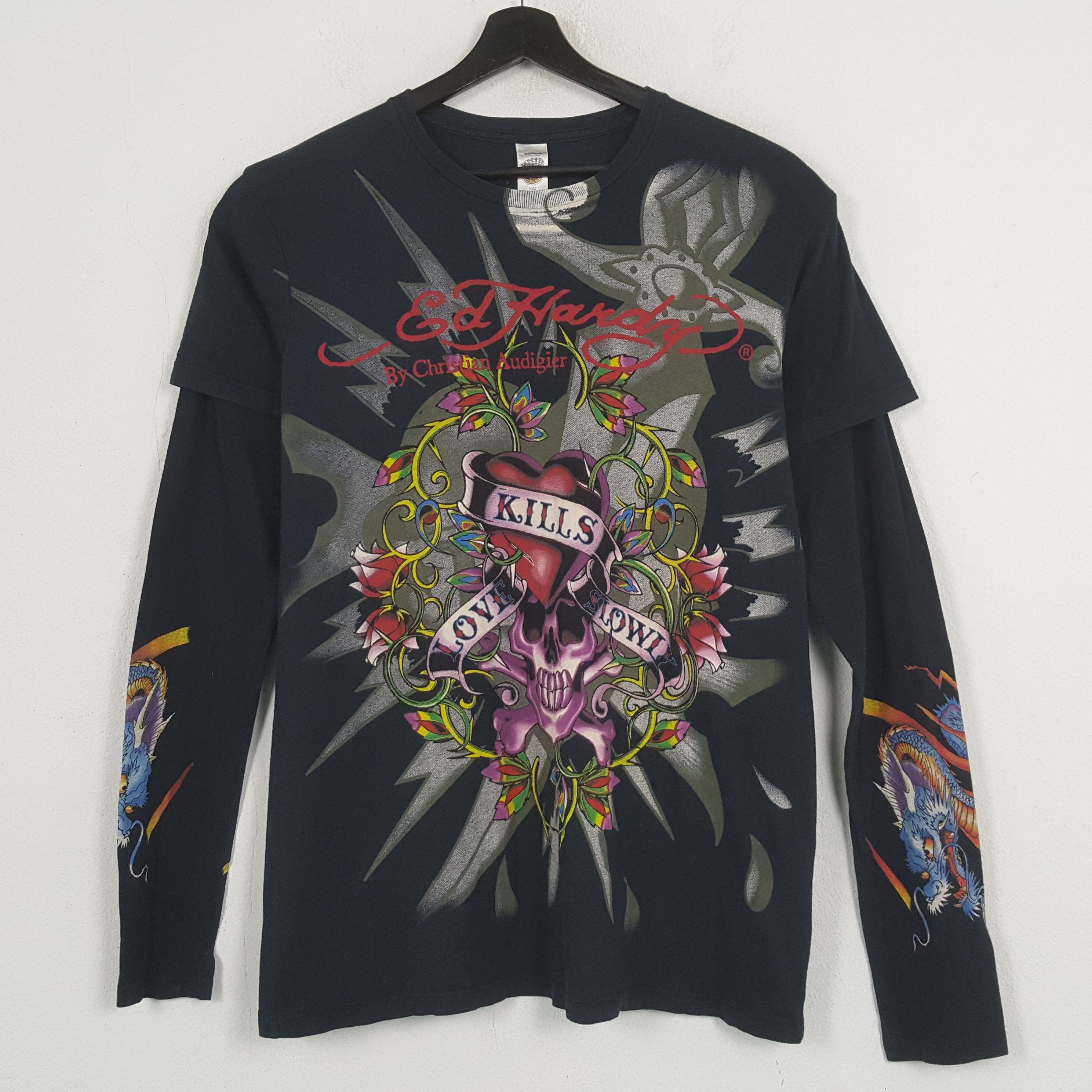 Ed Hardy Ed Hardy by Christian Audigier Fashion Style Tshirt C285N67 Size US L / EU 52-54 / 3 - 1 Thumbnail