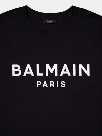Balmain o1y0426 Logo Crewneck T-Shirt in Black Size US S / EU 44-46 / 1 - 3 Thumbnail