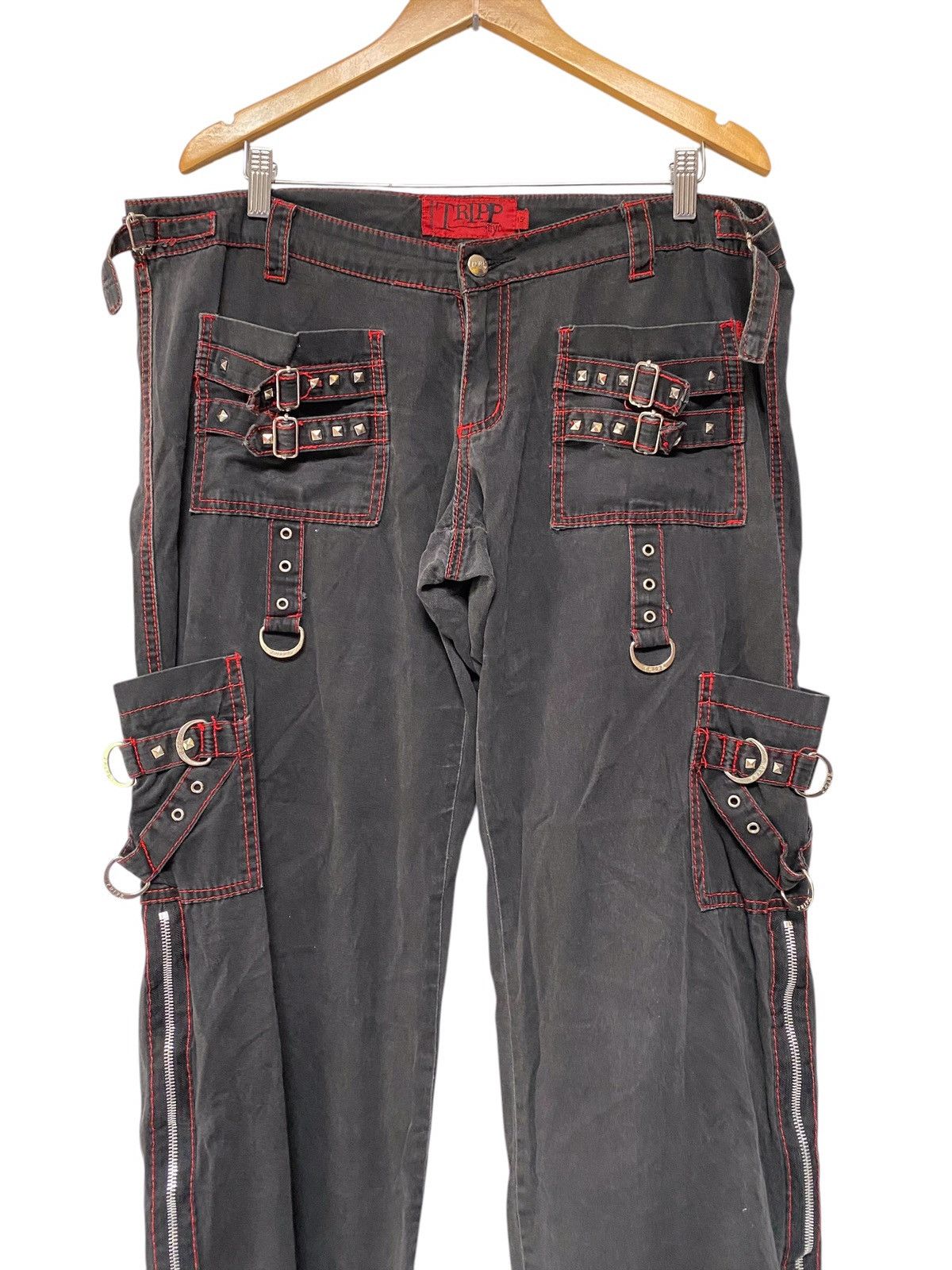 If Six Was Nine × Japanese Brand × Le Grande Bleu (L.G.B.) Tripp Nyc bondage zipper pants y2k band boy style Size US 39 - 3 Thumbnail