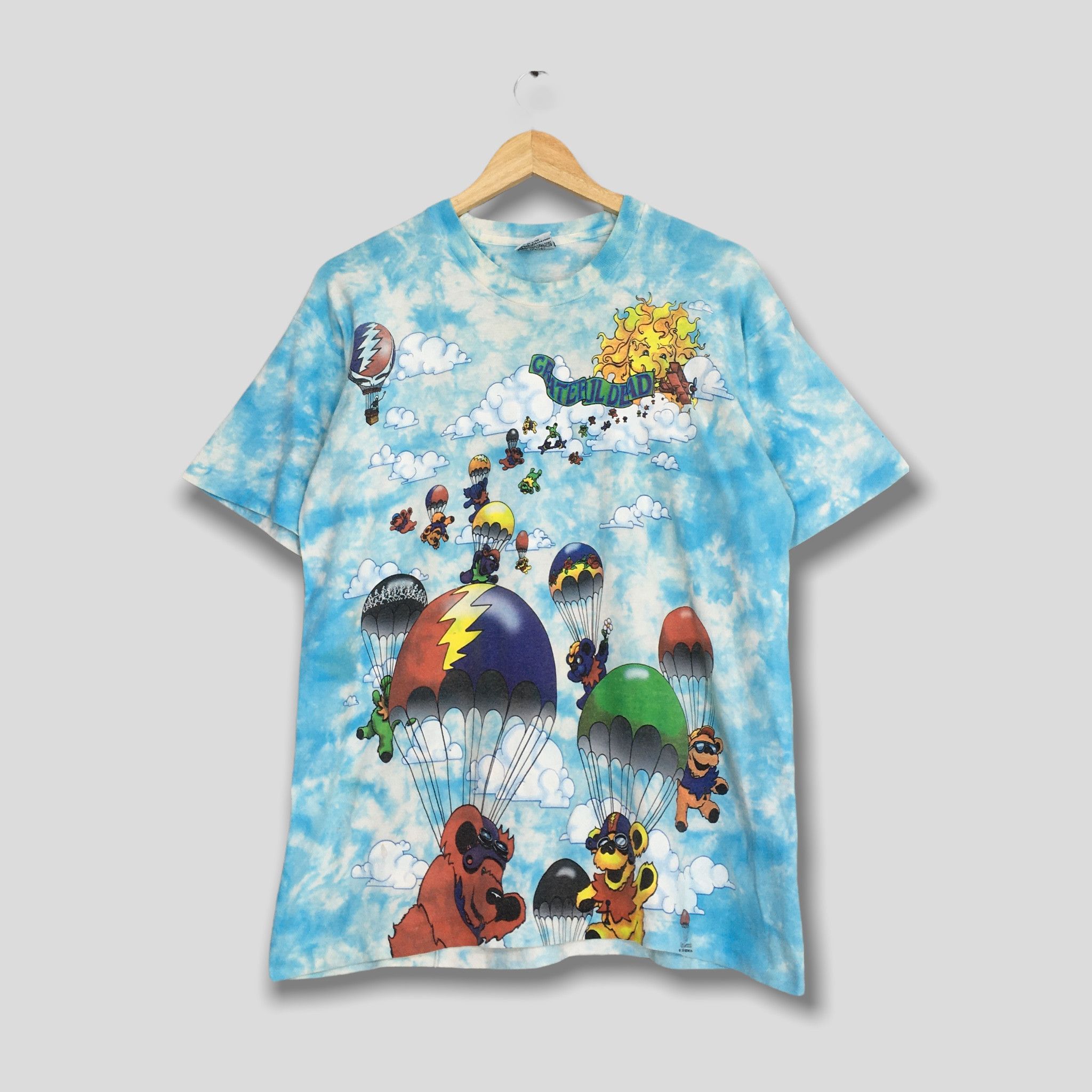Band Tees × Grateful Dead × Liquid Blue Vintage 90s Grateful Dead Hot Air Balloon Tie Dye Tshirt Size US L / EU 52-54 / 3 - 1 Thumbnail