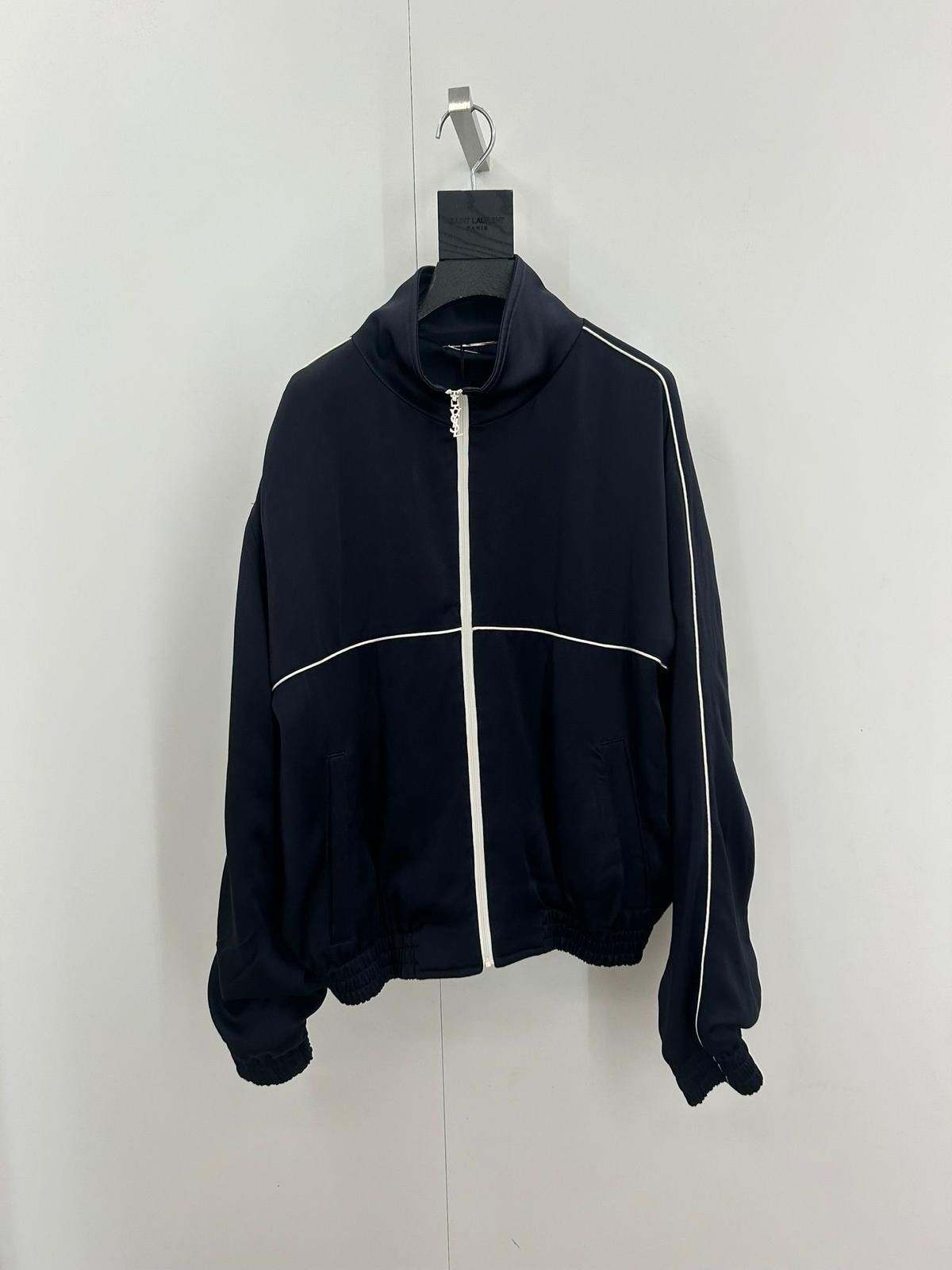 Saint Laurent Paris Teddy Jacket with contrasting piping, ribbed edges Size US S / EU 44-46 / 1 - 1 Thumbnail