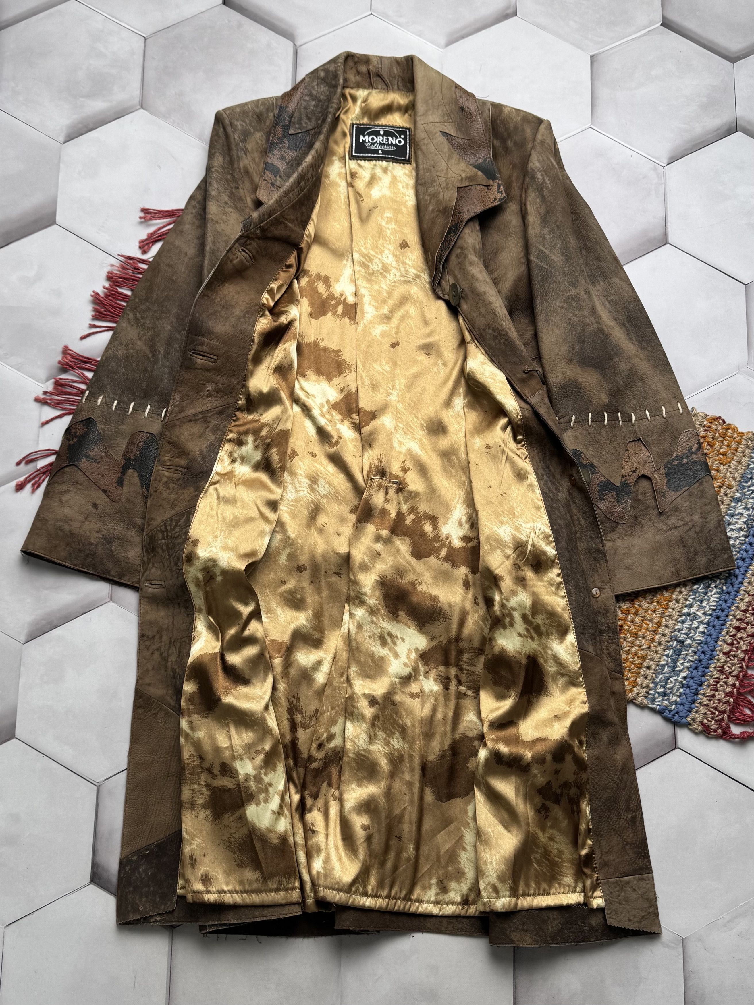 Vintage Vintage Leather Faded Coat (E4) Size L / US 10 / IT 46 - 5 Thumbnail