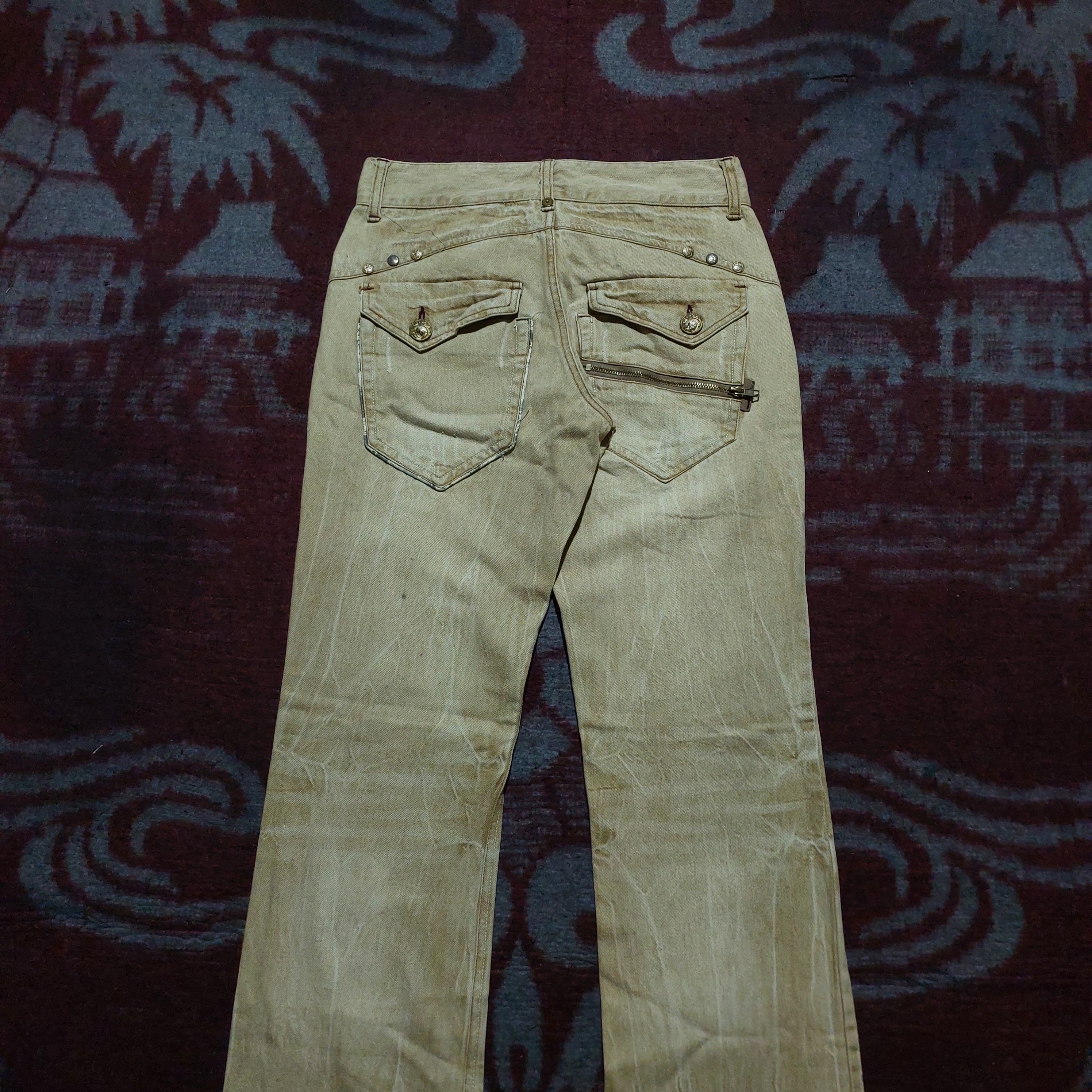 Tornado Mart Oil cake japanese faded dark beige boot cut jeans Size US 30 / EU 46 - 6 Thumbnail