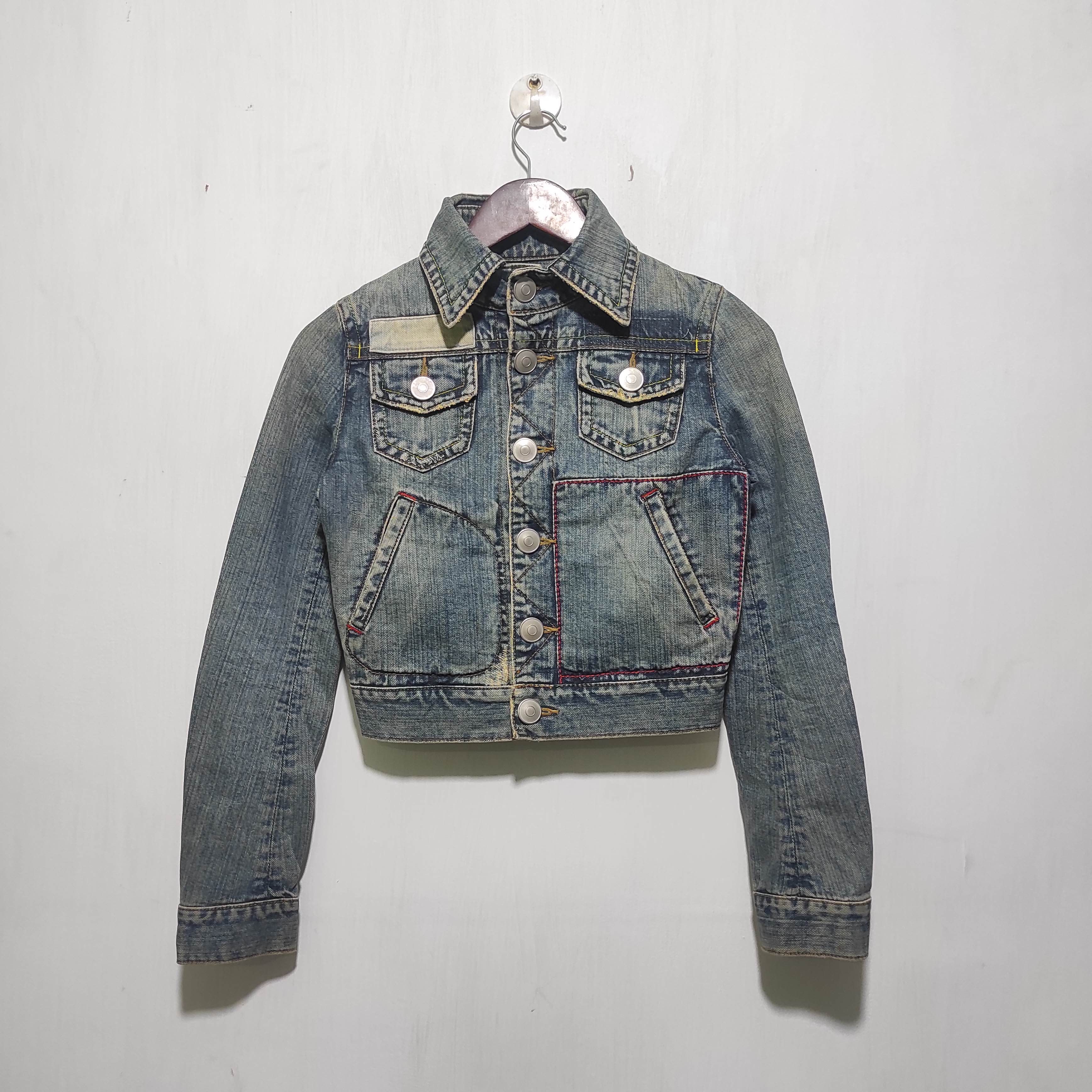 image of Karakoto Kojima Denim Jacket Back Pocket in Blue, Men's (Size XS)