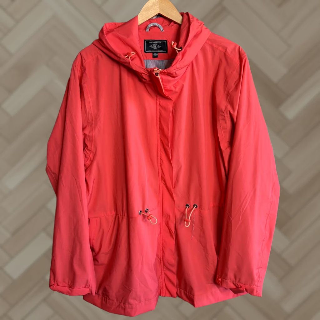 Vintage G.H. Bass & Co. Anorak Rain Jacket Women's Lightweight Water Resistant 2XL Orange Size XXL / US 16-18 / IT 52-54 - 1 Thumbnail