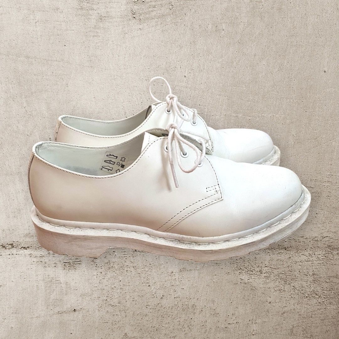 Dr. Martens Dr Martens 1461 Mono Oxford Shoes White Leather Size US 7 / EU 40 - 2 Thumbnail