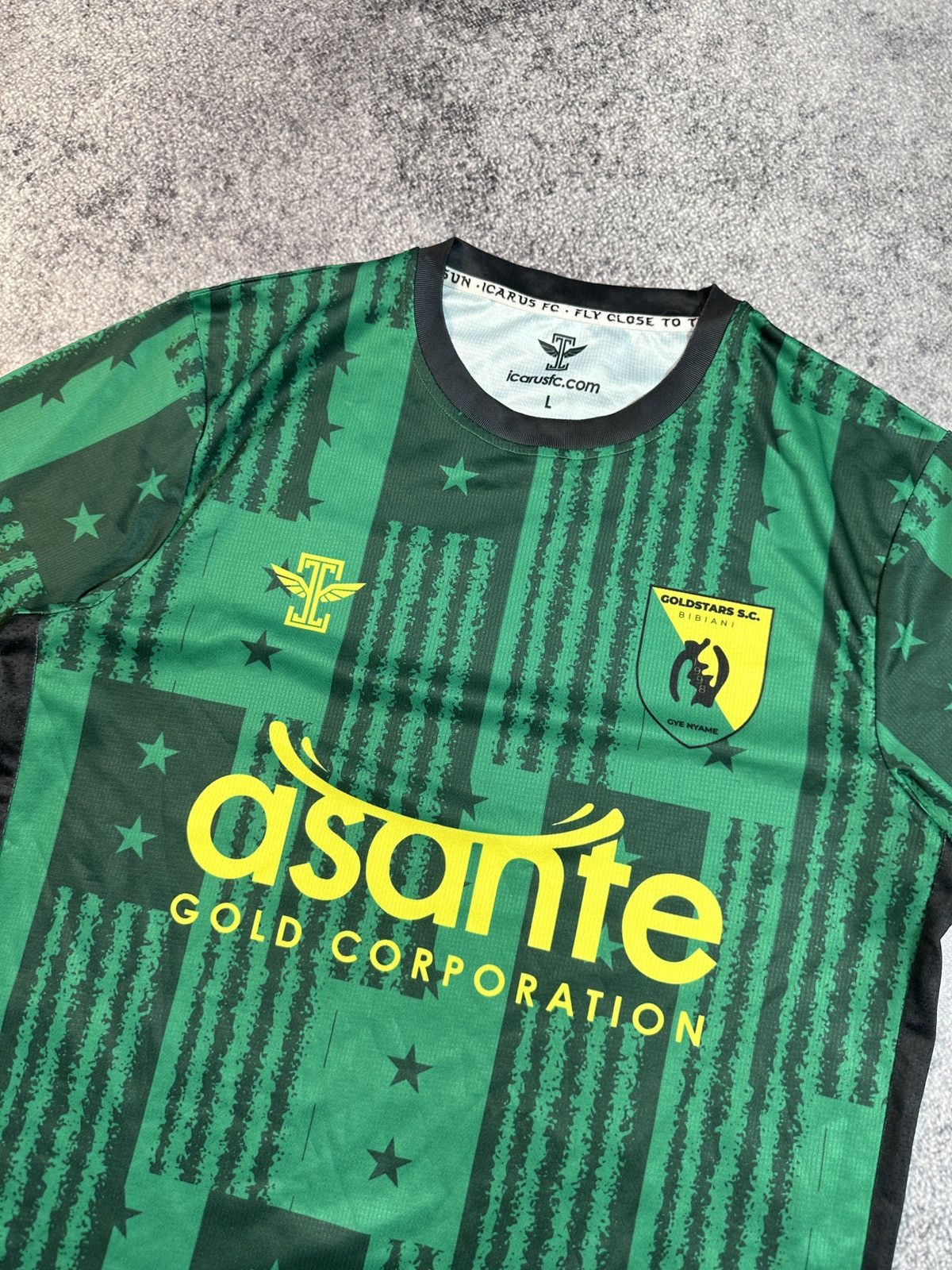 Vintage Bibiani Goldstars Soccer Jersey Icarus Streetwear S Ghana Size US L / EU 52-54 / 3 - 2 Thumbnail