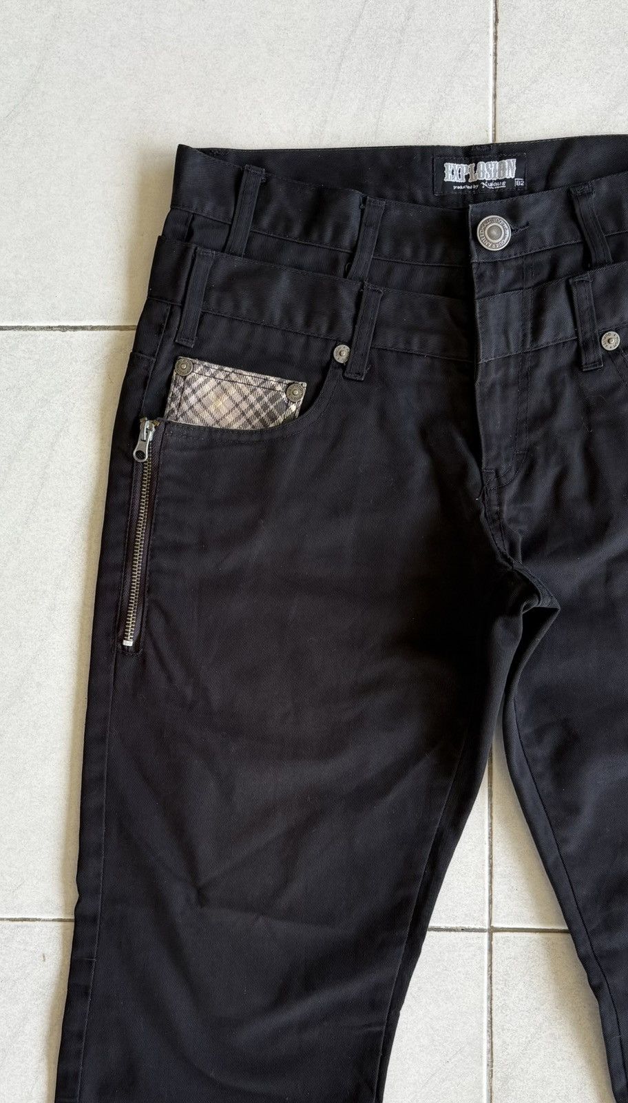 Japanese Brand Japanese High Quality Streetwear Double Waist Denim Size US 31 - 6 Thumbnail