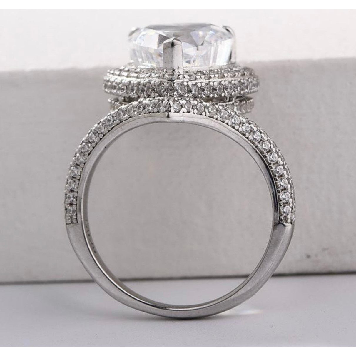 Other 1 carat Moissanite Heart Shaped Cut Ring 8 Size ONE SIZE - 4 Thumbnail
